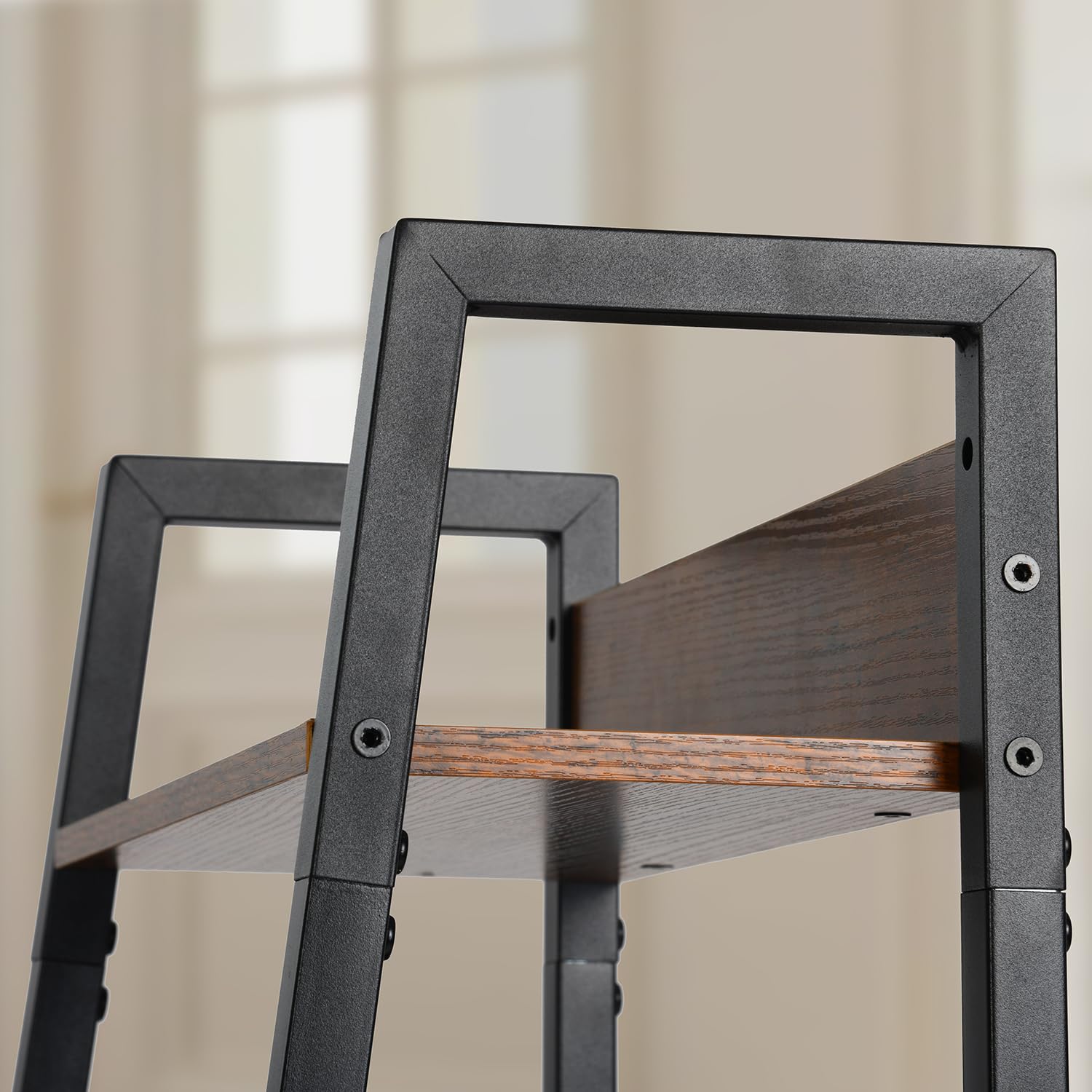 FurnitureR Étagères pour Chambres d'enfants, Étagère à 4 Niveaux avec Tiroirs en Non-Tissé pour Livres et Jouets, Présentoir et Organisateur de Livres, pour Chambre Coin Lecture, 42 x 29 x 110 cm