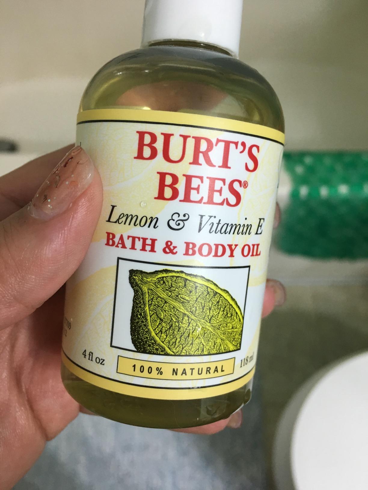 Burt's Bees Lemon & Vitamin E Bath & Body Oil, 4 oz