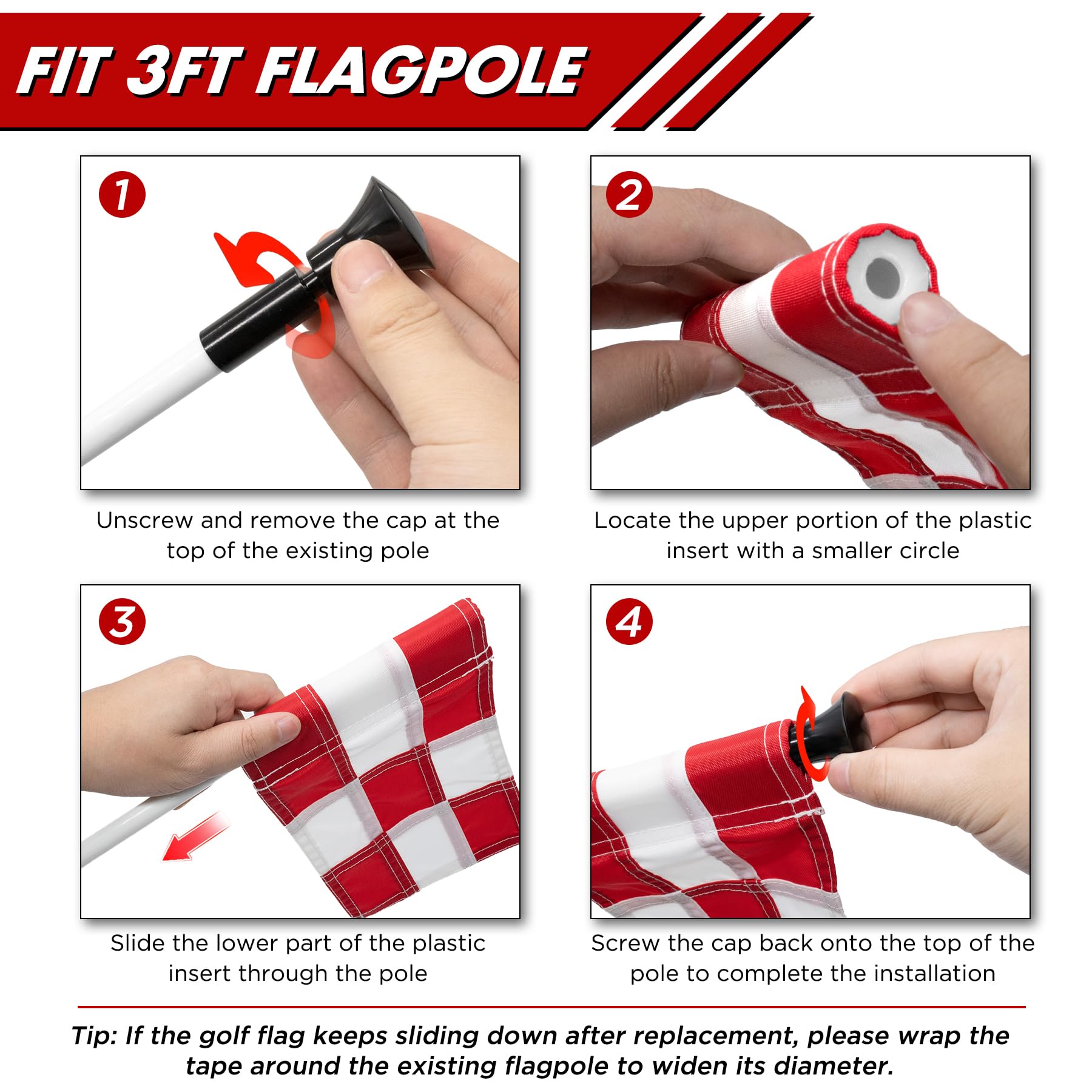 Bandera de golf a cuadros con inserto de plástico, banderas verdes para patio, interior/exterior, banderas de pin de jardín, bandera de nailon 420D de alta calidad, 8 pulgadas de largo x 6 pulgadas de