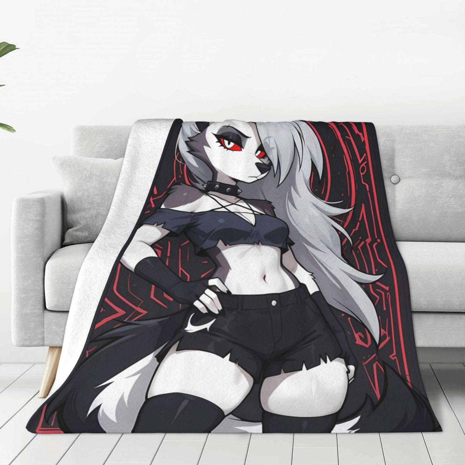 Hell-Uva Loona Throw Blanket Couch Bed Sofa Soft Lightweight Warm Cozy Flannel Fleece Bed Blanket for Kids Adults Gift Multiple 40"X30"