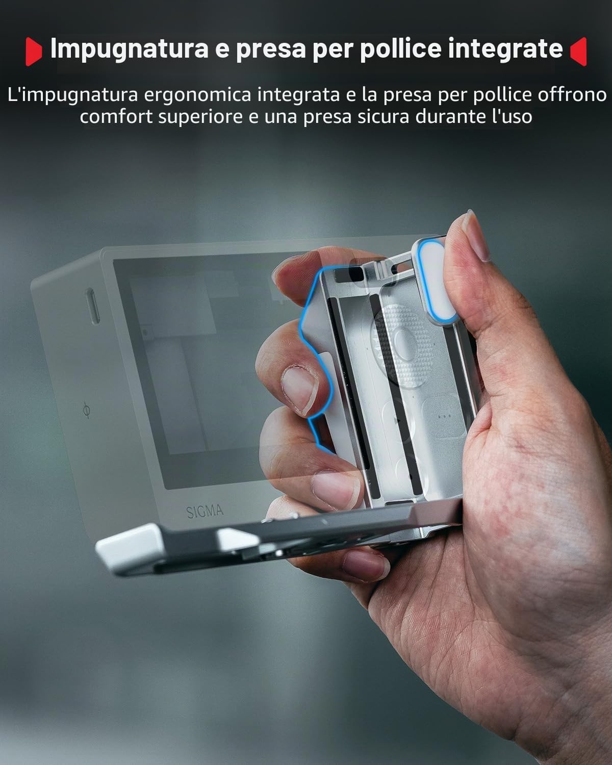 SMALLRIG Staffa L Sigma BF Argento Manico QR-5390