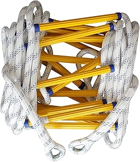 Fire Escape Ladder, Rope Ladder Emergency Fire Escape Ladder, Outdoor Soft Safety Ladder Home Climbing Escape Ladders with Carabiners Easy to Store & Fast to Deploy & (Size : 3m)