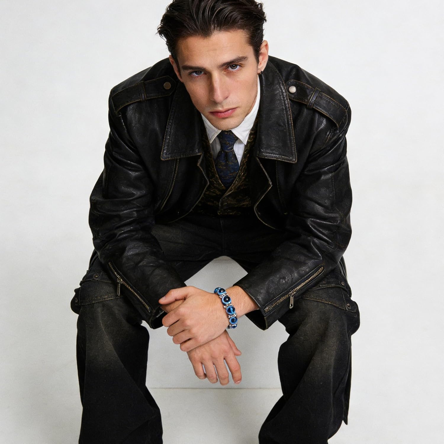 Handmade 8mm Beaded Bracelets For Men Protection Bracelet For Women Chakra Feng Shui Stretchy Handmade Lucky Money Stretchy Crystal Bracelets Best Gifts - Image 4