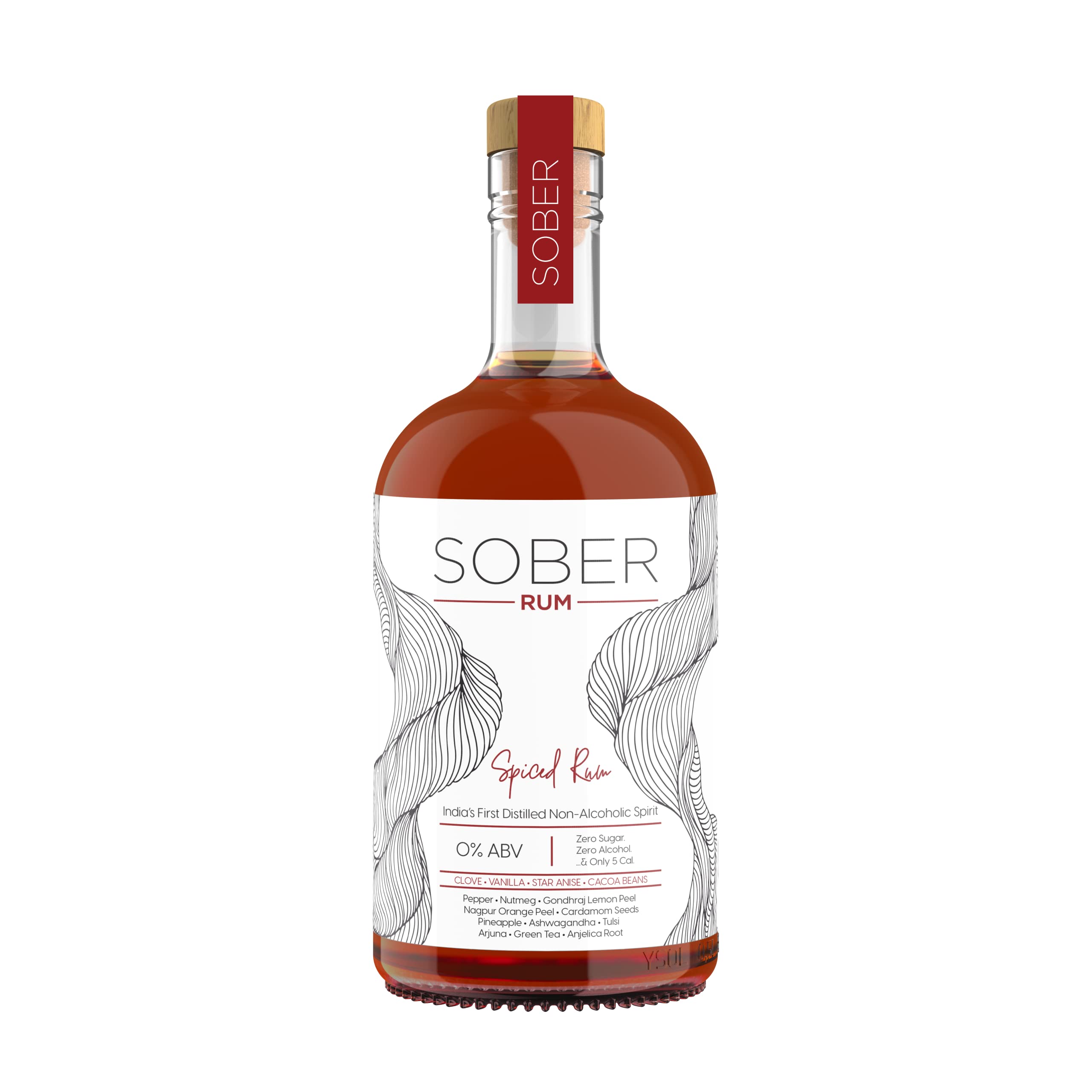 SOBER Spiced Non-Alcoholic Rum – Small-Batch Limited Release | Tropical Vanilla, Pineapple & Clove Notes | Guilt-Free & Sustainable | Tribute to Sugarcane Farmers.