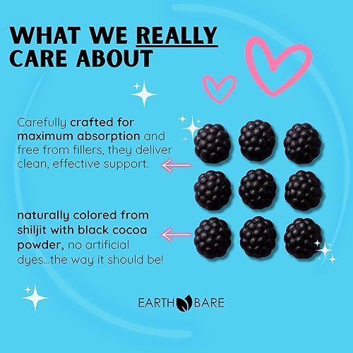 Miniatura 4 de Himalayan Shilajit con melena de león, Ashwagandha, CoQ10 y Omega-3 - Gomitas exclusivas prémium para energía, concentración y bienestar, 60 unidades