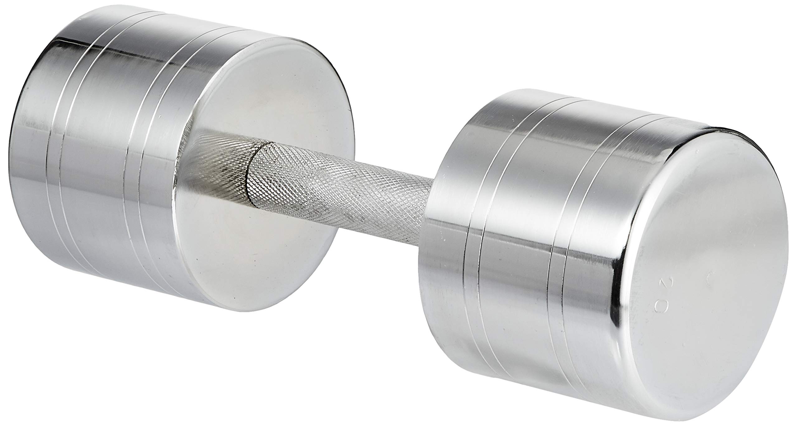 Amazon Brand - Symactive Chrome Plated Steel Dumbbell, Set of 1, 20 Kg