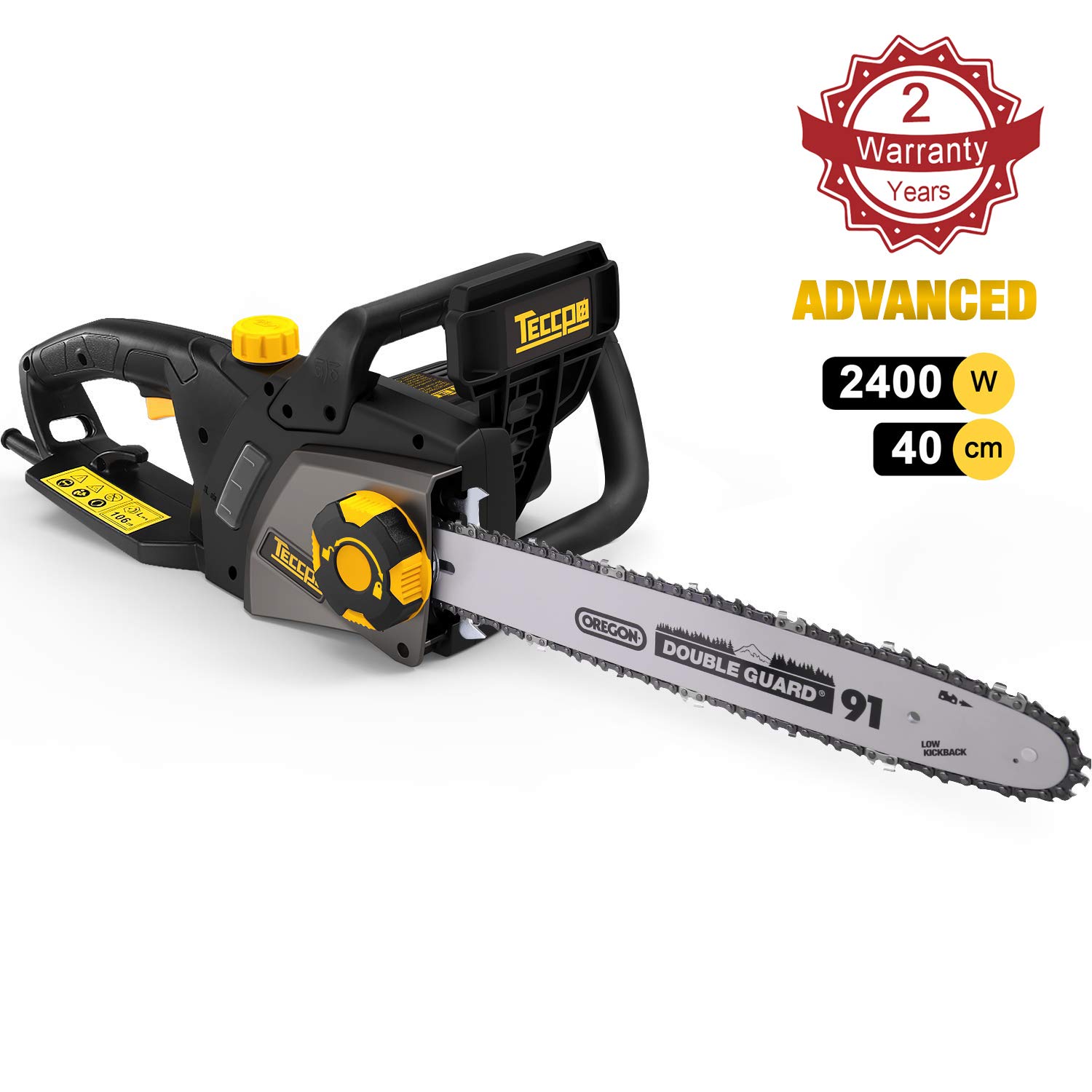 Buy TECCPO Chain Saw, 2400W Corded Electric Chainsaw, 40 cm Oregon Bar