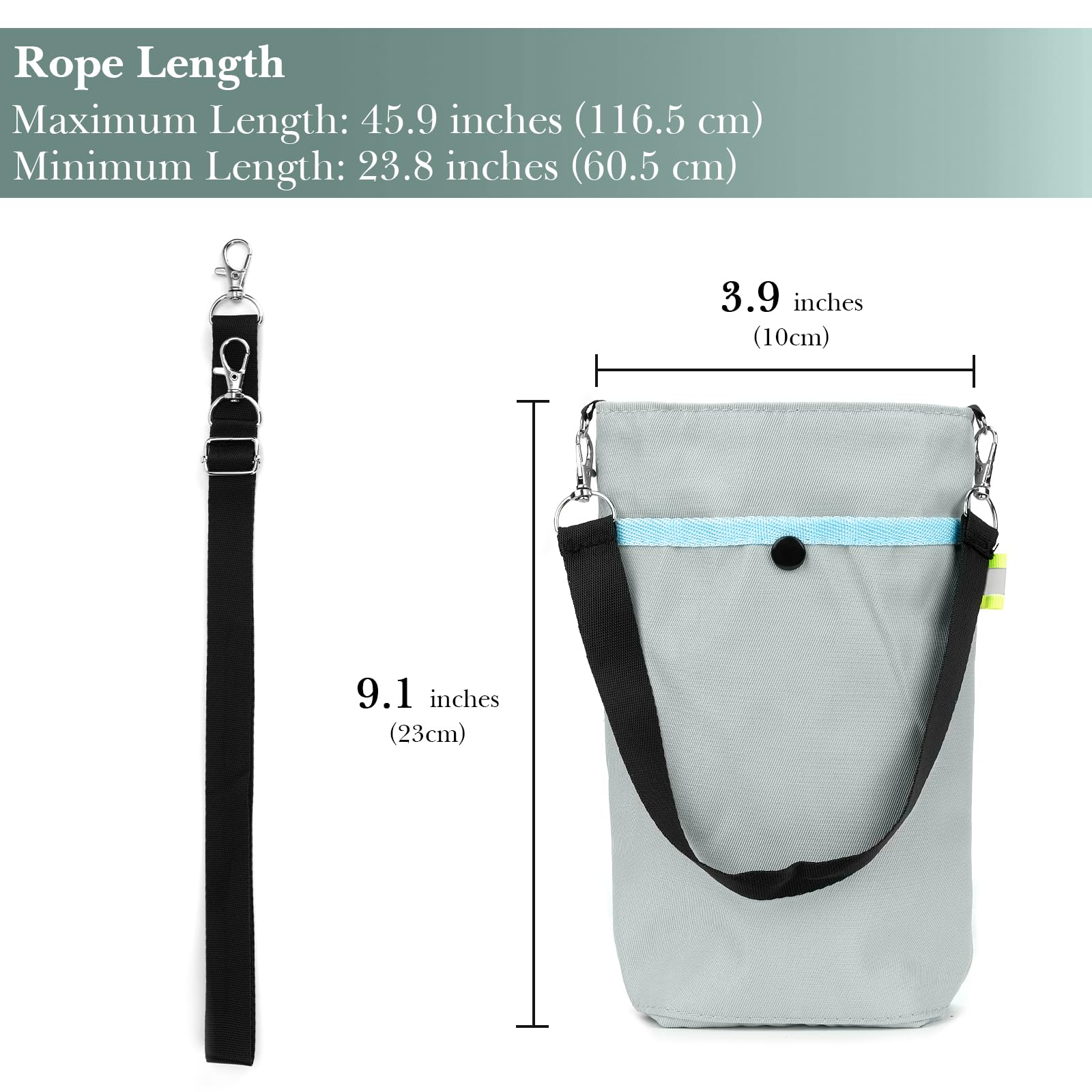 Linkidea Water Bottle Carrier Compatible with YETI Rambler Bottle 18oz/26oz, Owala FreeSip 24oz - Image 2