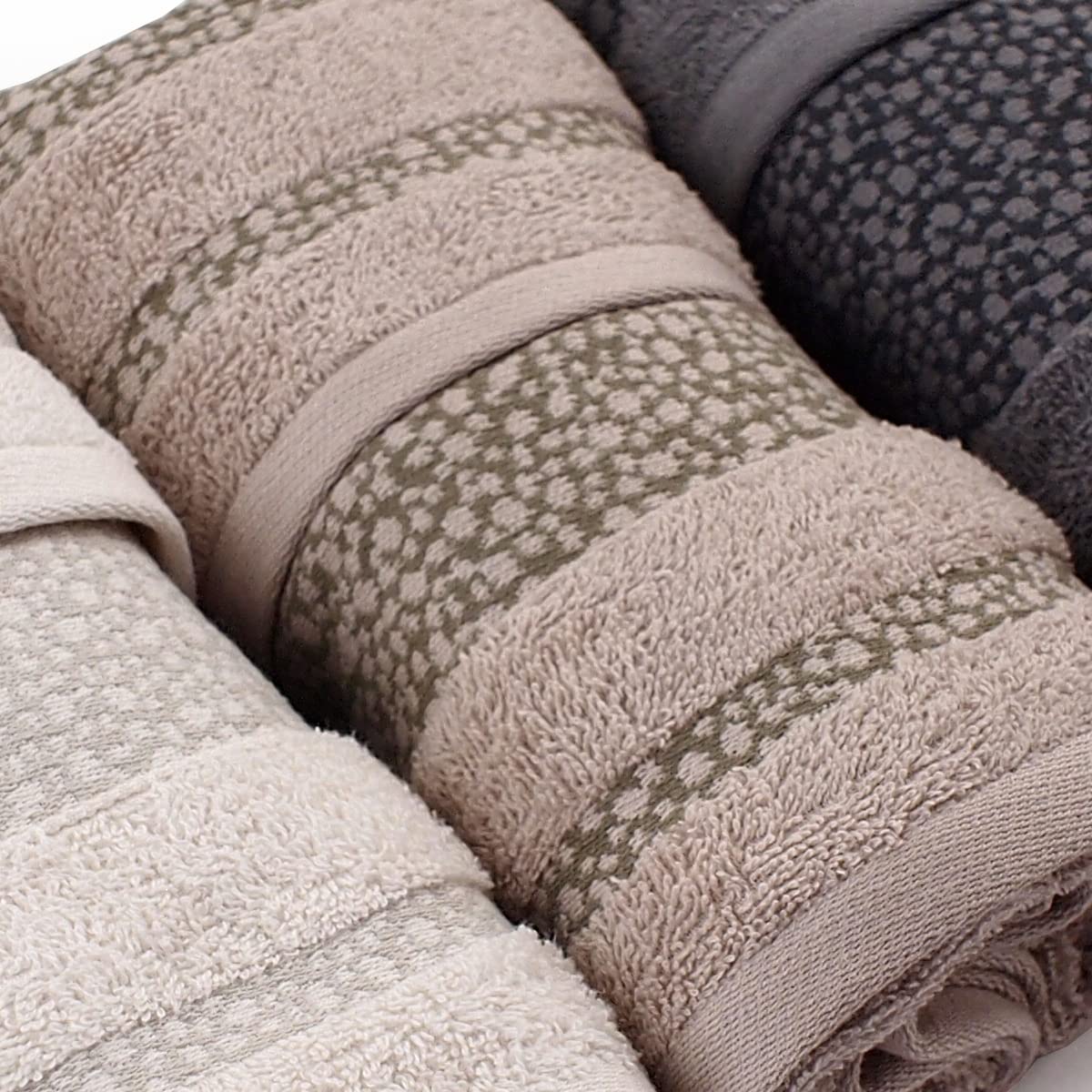Set asciugamani 3 OSPITI e 3 MEDIE con bordo jacquard di Besana Boutique + tavoletta profumo biancheria per armadi by (FOTO 001 SMITH)