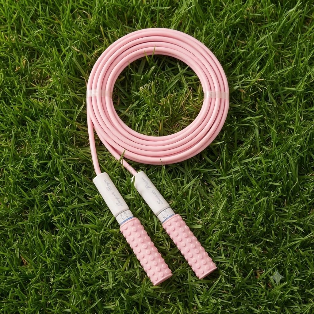 Adjustable Smart Jump Rope with Non-Slip Textured Silicone Grips – Tangle-Free Heavy Duty PVC Skipping Rope for Home Workout, Fitness & Weight Loss (Multicolor, Pack Of 1)-image-24