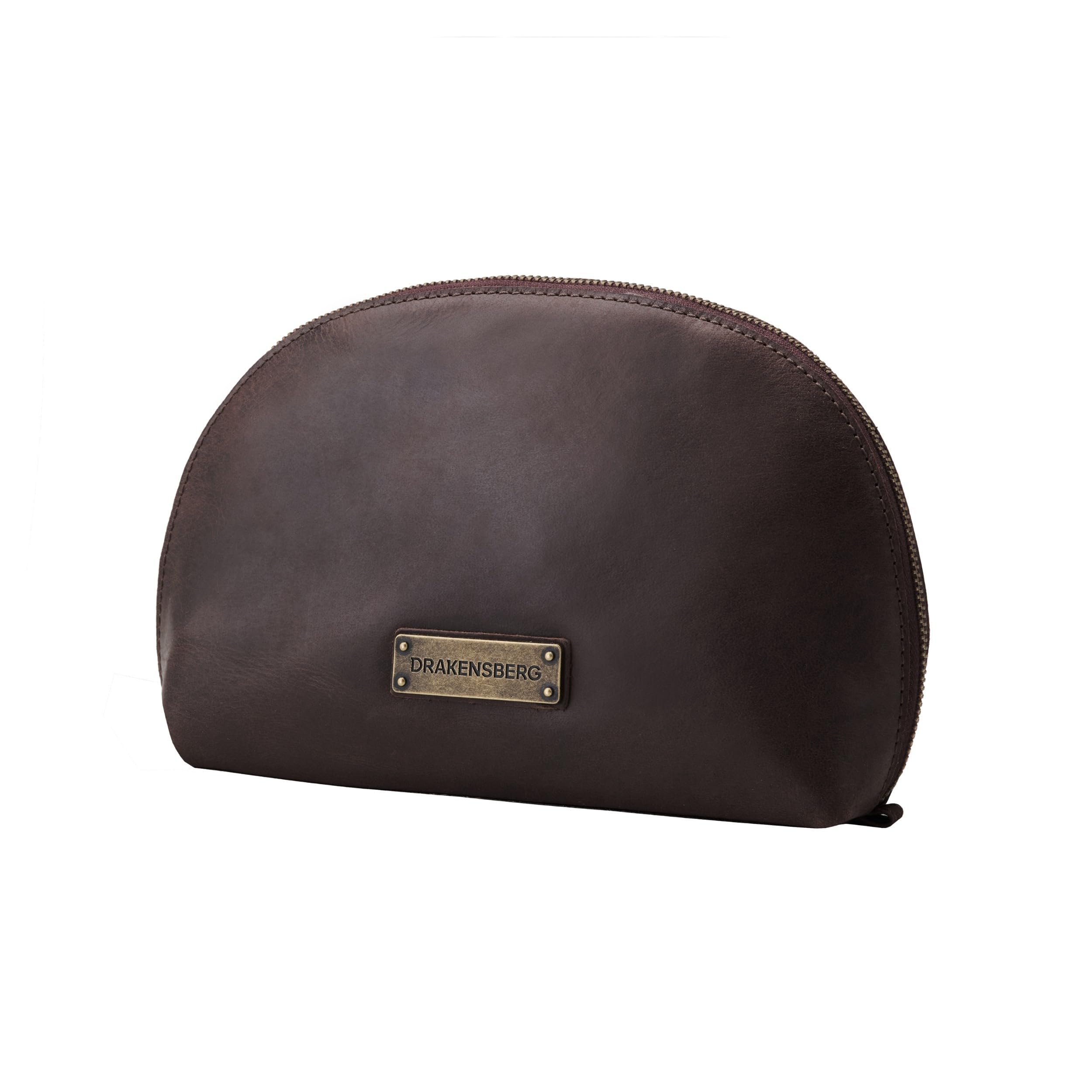 DRAKENSBERG Skórzana torba na kable 'Keaton' małe etui na kable i organizer na kable do ładowania, ładowarki i akcesoriów technicznych, kawowo-brązowy, casual