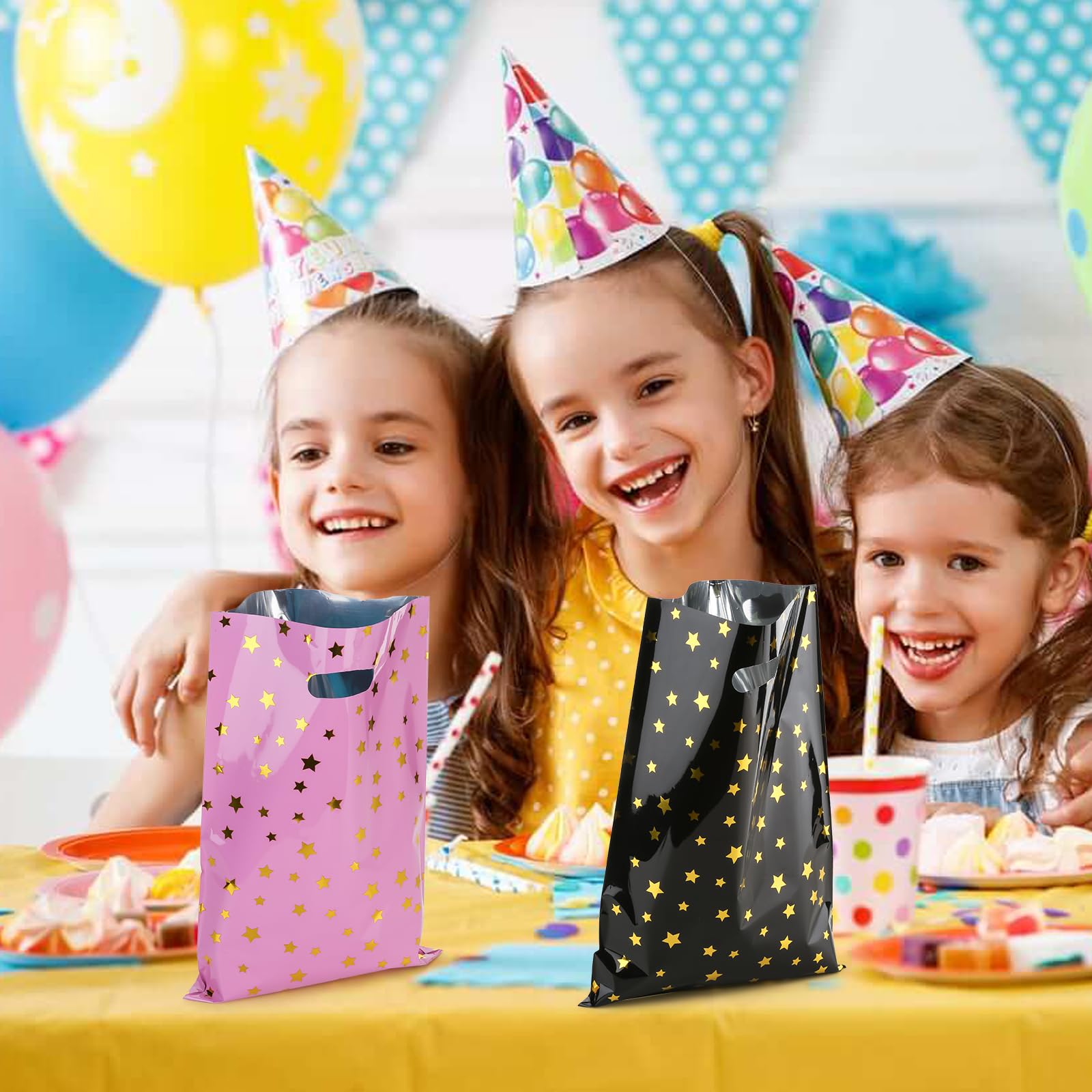 PintreeLand 7.8 * 11.3inch Party Favor Bags 30PCS, Goodie Treat Loot Bags for Kids Children Birthday, Baby Shower, Easter Holiday Party Gift Wrap Decoration