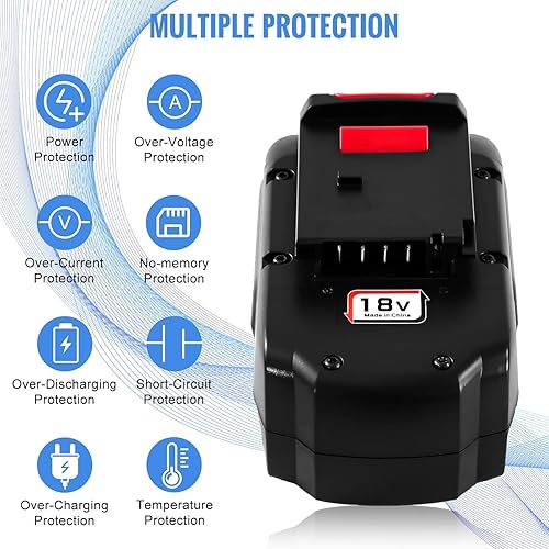 Miniatura 7 de Batería PC18B mejorada de 3600 mAh, repuesto para cable Porter de 18 V, batería PC18B, compatible con cable Porter de 18 V, batería PCC489N PC188