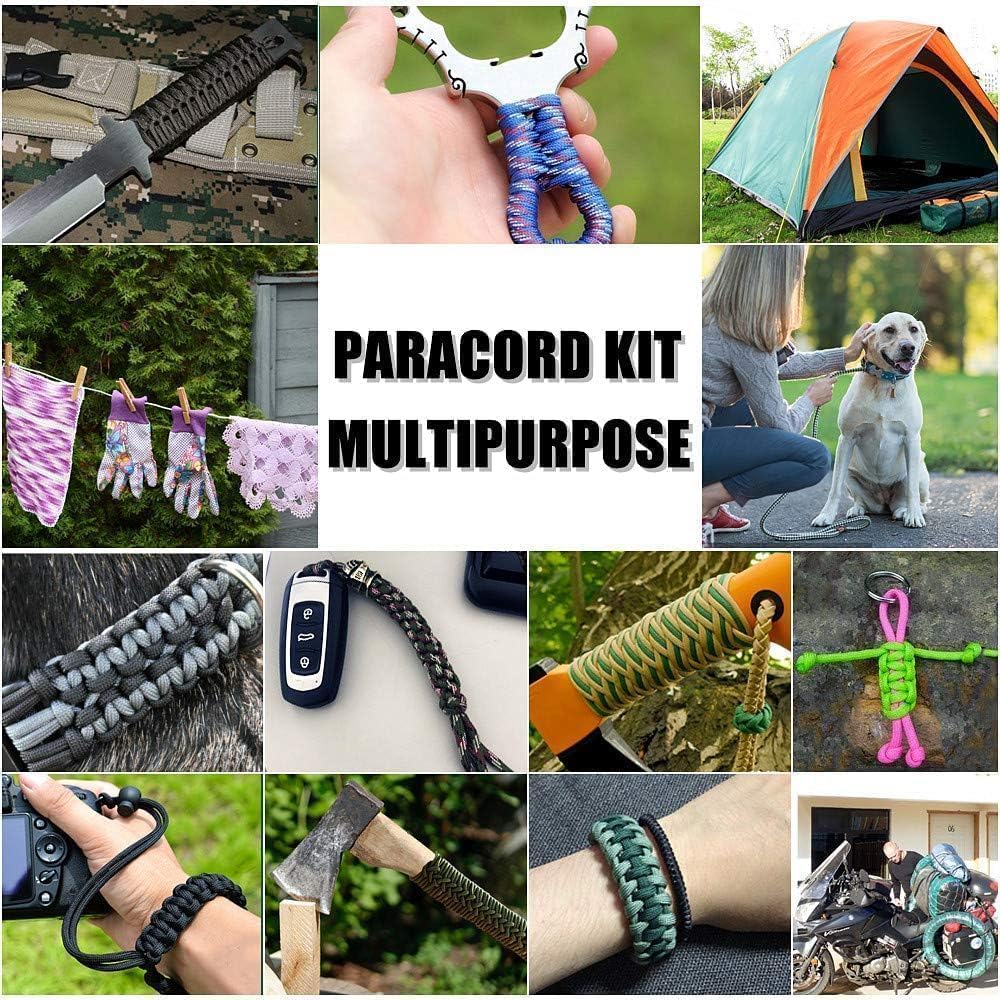 Paracord 4mm, 10 m Cuerda Paracord de Nylon, Cuerda de Camping 7 Hilos con Capacidad de Peso 250 kg/550 lbs, Ideal para Camping, Escalada y Pulseras Paracord