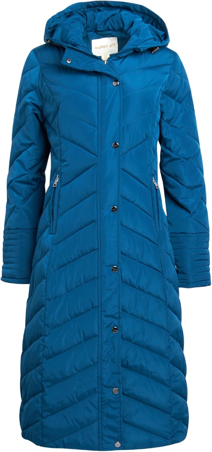 Madden Girl Womens Maxi Puffer Winter Coats - Long Quilted Jackets for Women Weather Resistant Puffer Parka Hooded Jacket - Image 3