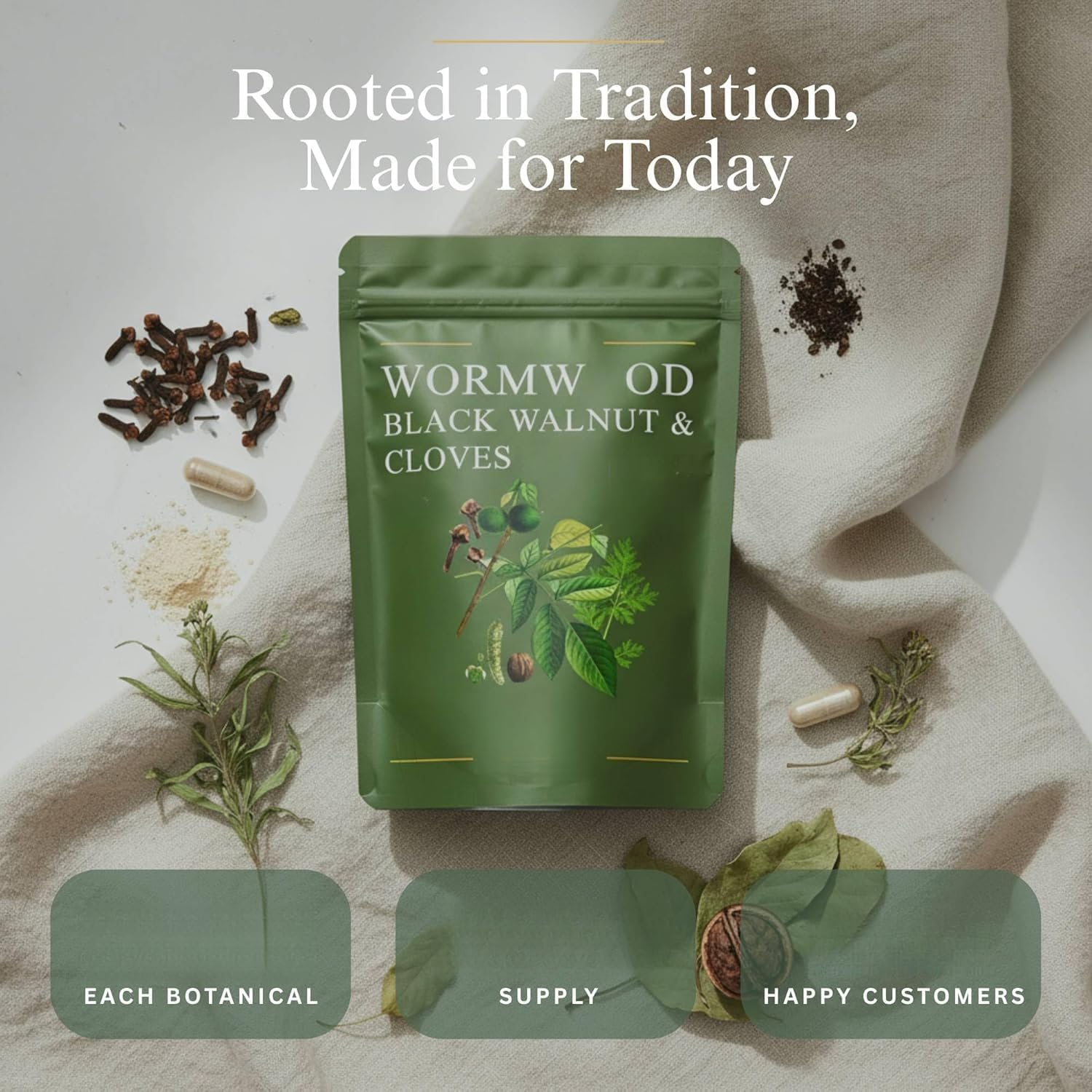 womwod Noce Nera e Chiodi di Garofano, Aiuta a mantenere la salute intestinale, favorisce una digestione delicata e sostiene il metabolismo
