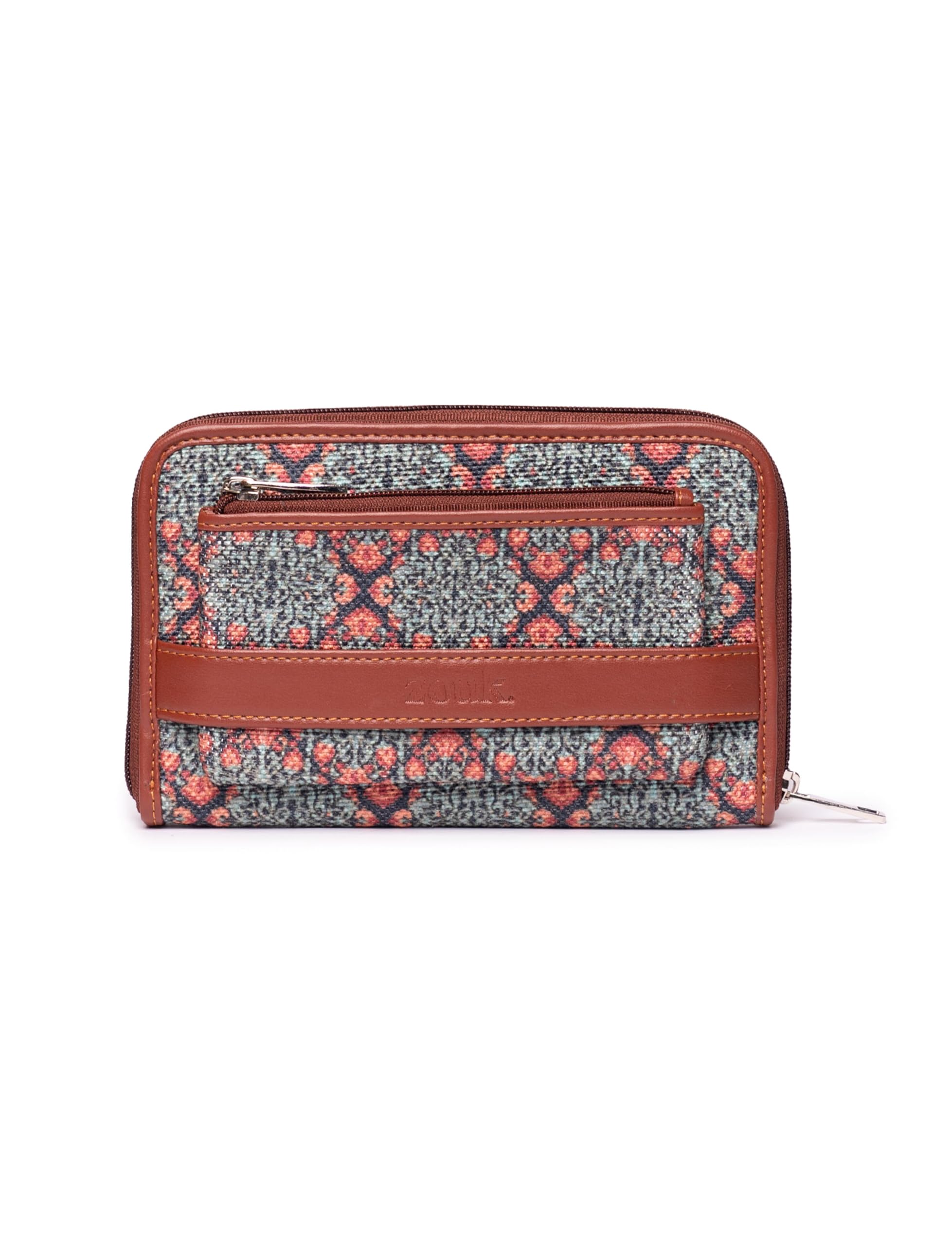 zouk Women's Handcrafted Vegan Classic Zipper Wallet-picture-37
