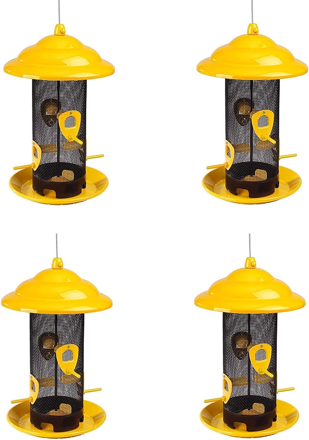 Belle Fleur Bird Feeders 50147 Bird Feeder, Yellow (Pack