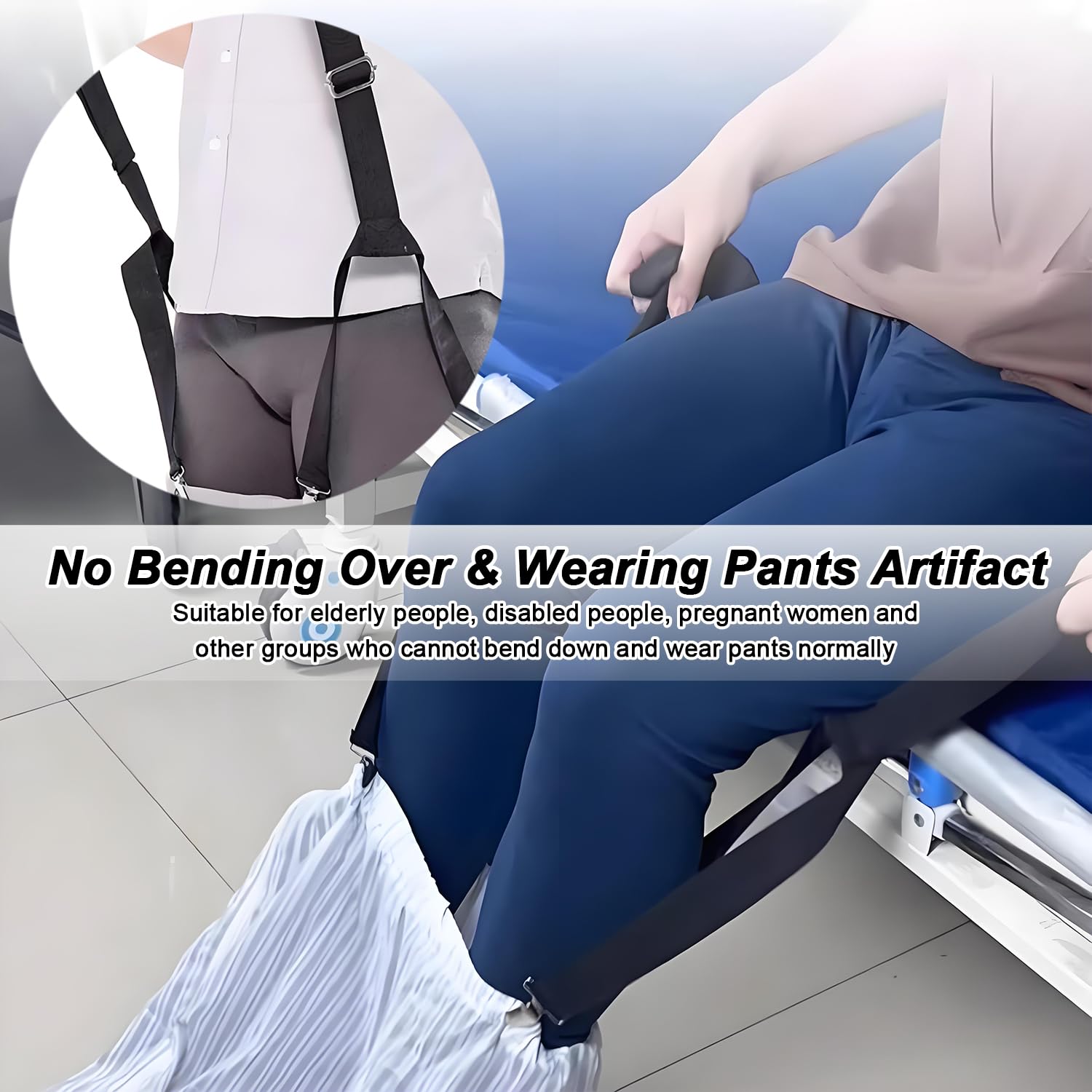 Elderly Pants Wearing Assistance Device, Daily Life Assistance Device for Disabled People, Clip on Pants Assistance Device. 2 PCS.