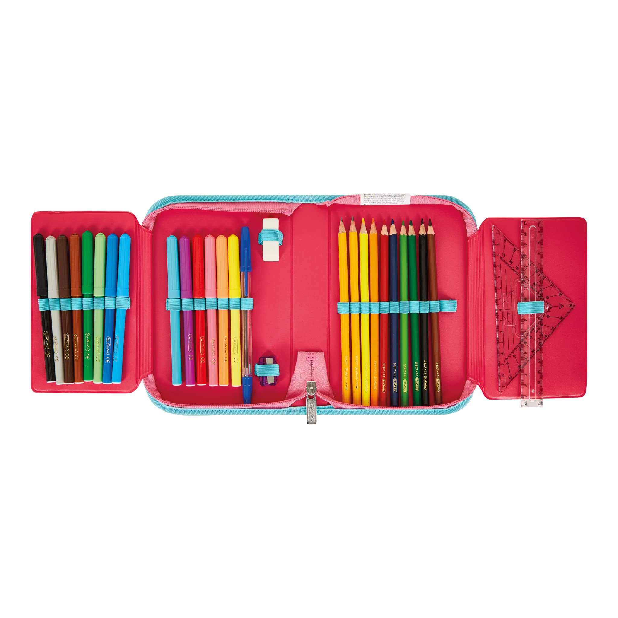 Herlitz 31-piece Pencil case, Ballet Love, 20,5 x 14 x 3,8 cm, Playful, Romantic - Image 2