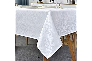 雅緻白色長方形桌布