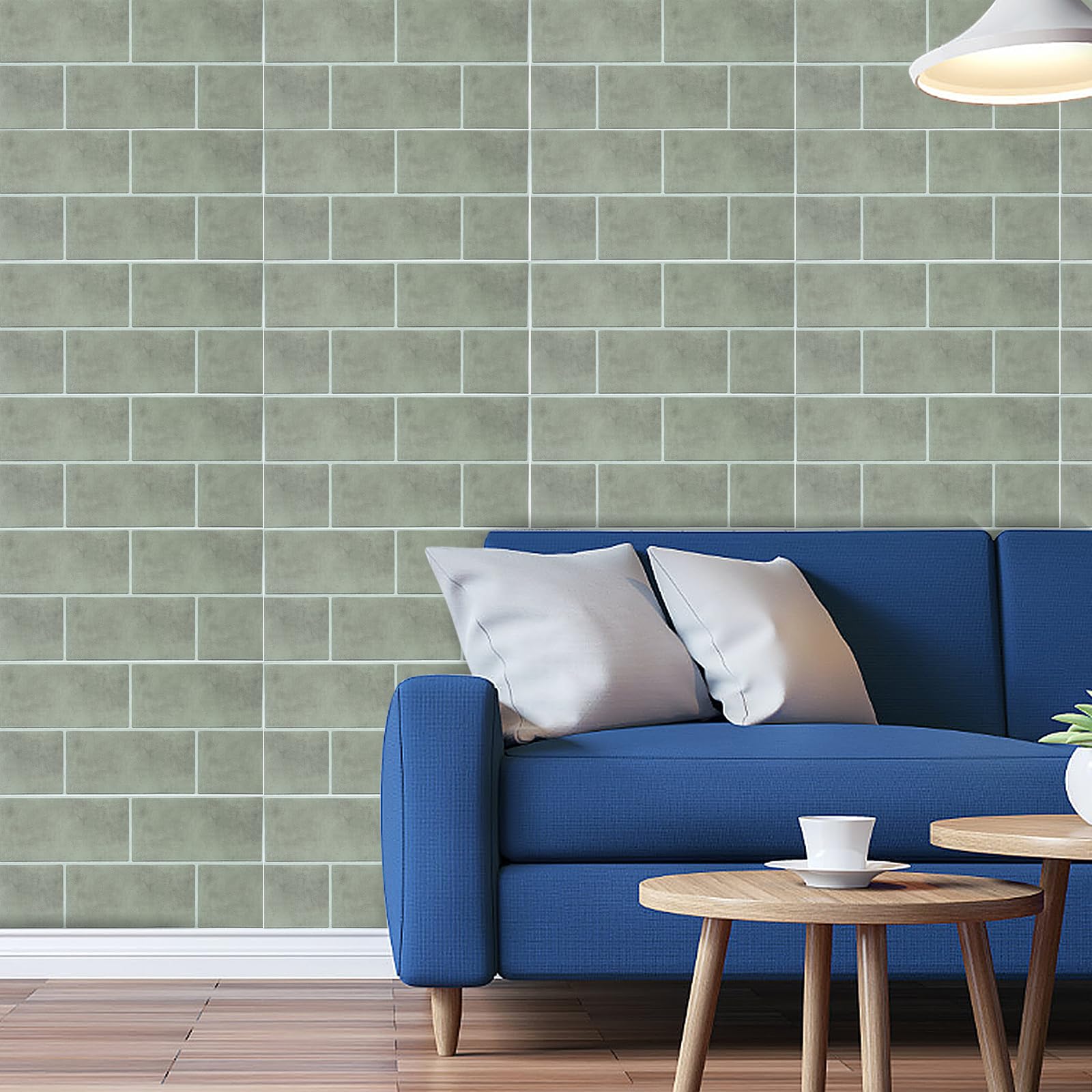 36 adesivi per piastrelle, autoadesivi, da cucina, per piastrelle, colore verde, impermeabili, in PVC, per camera da letto, bagno, cucina