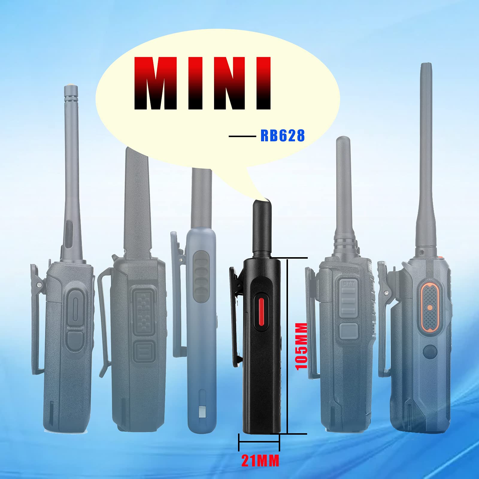 Retevis RB628 Walkie Talkie, Ricetrasmittenti Professionali PMR446 con Auricolare, 1500 mAh, USB-C, VOX Schermo LCD, Walkie-Talkie Professionali per Ristorante, Scuola (4 Pezzi, Nero)