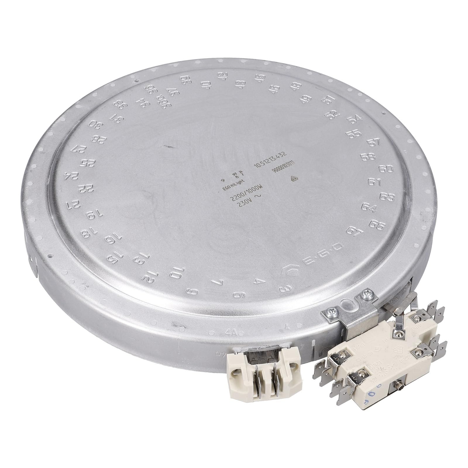 Strahlheizkörper Zweikreis Glaskeramikkochfeld 2200/1000W Ø210/135mm Ego 1051213432 HiLight-Heizkörper passend Bosch Siemens 00356337 Constructa Neff Gaggenau Junker nkg nkn nkm ck ek hl ce