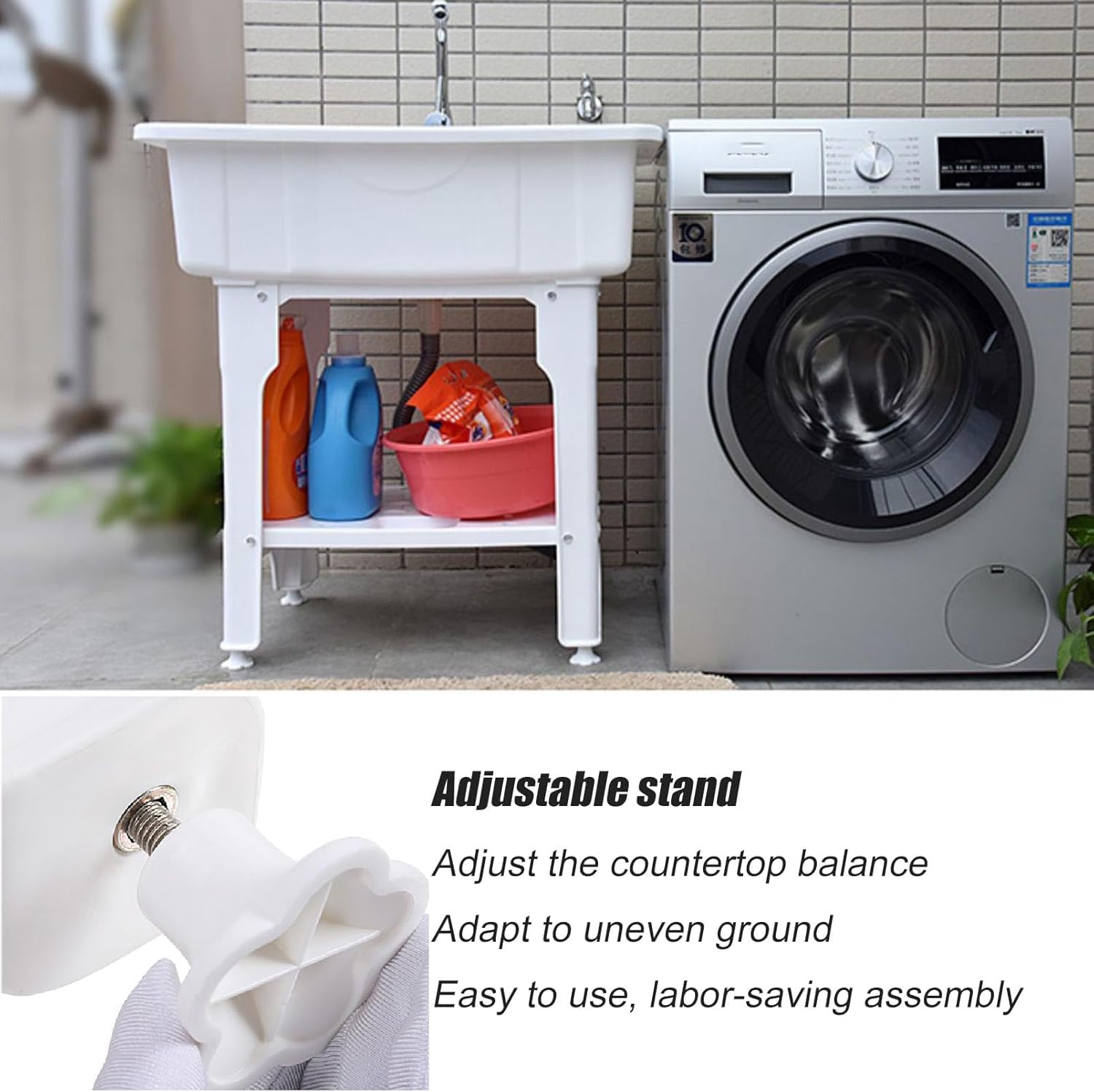 Lavadero Ropa A Mano Lavabo De Plástico PP Para Lavandería Con