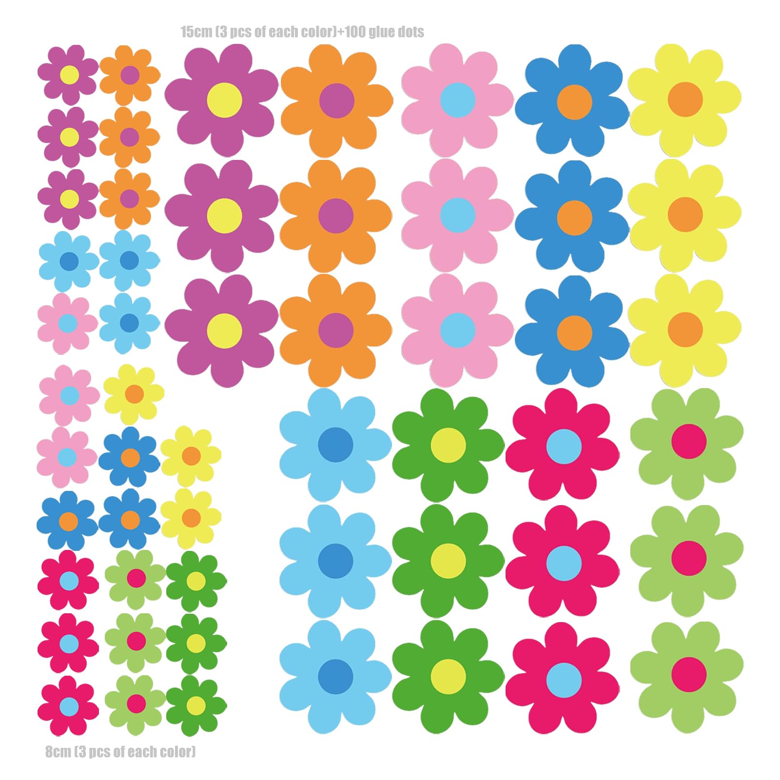 Bulletin Board Decorations Florals Paper Cutout for Classroom Back to School Reading Party Wall Decors Bulletin Board Decorations