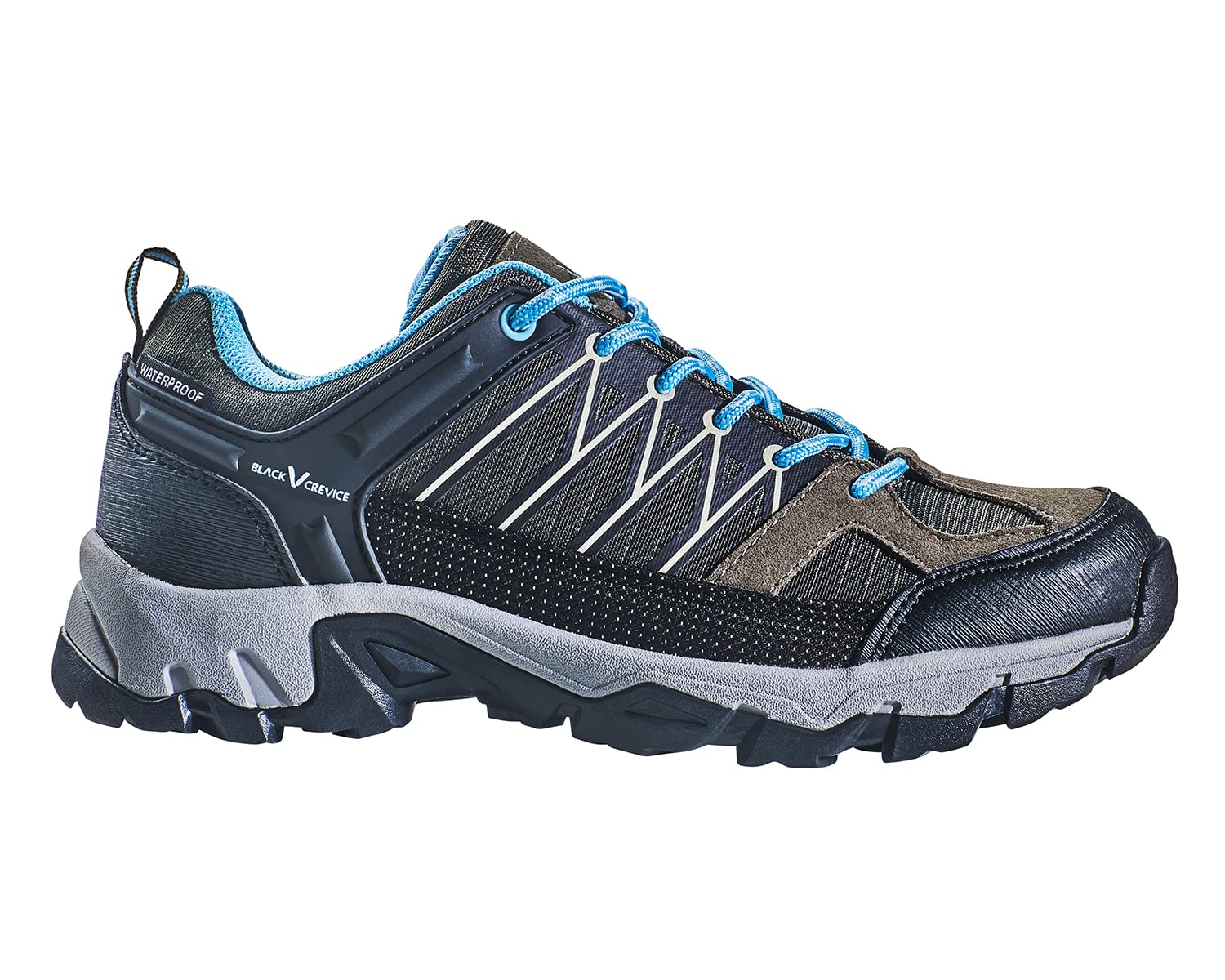 Black Crevice Scarpe da Trekking da Donna I Scarpe da Trekking Low Cut I Scarpe da Escursione Impermeabili I Pregiate Scarpe Sportive da Outdoor I Scarpe Imbottite Donna con Ammortizzazione