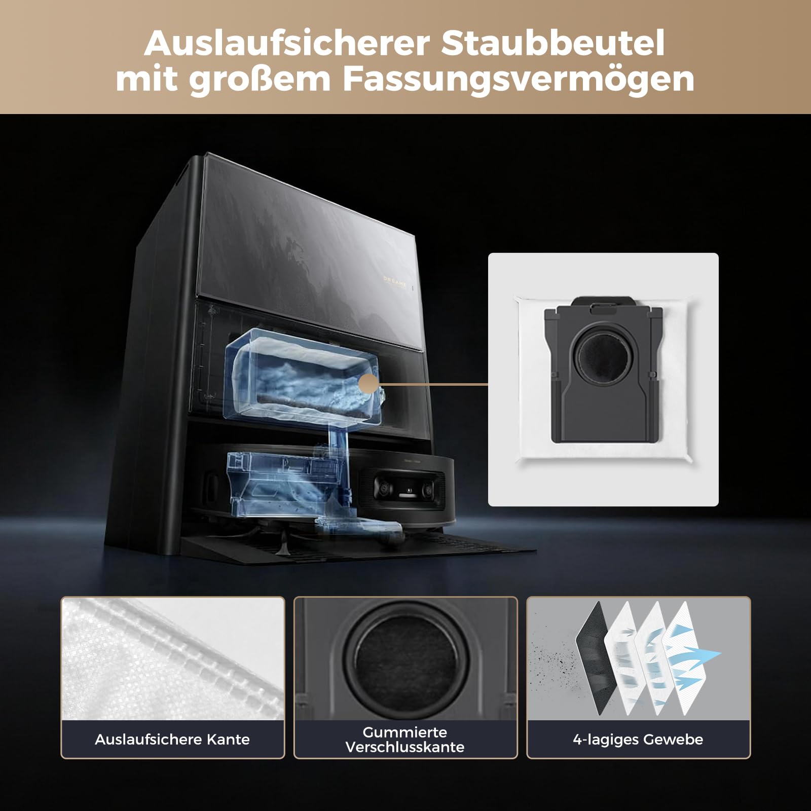23 Stück Aqua10 Zubehör für Dreame Aqua10 Ultra Track Complete Saugroboter Ersatzteile:2 Hauptbürste,3 Track-Wischtüch,4 HEPA-Filter,6 Seitenbürsten,6 Staubbeutel,1Reinigungsbürste,1 Schraubendreher