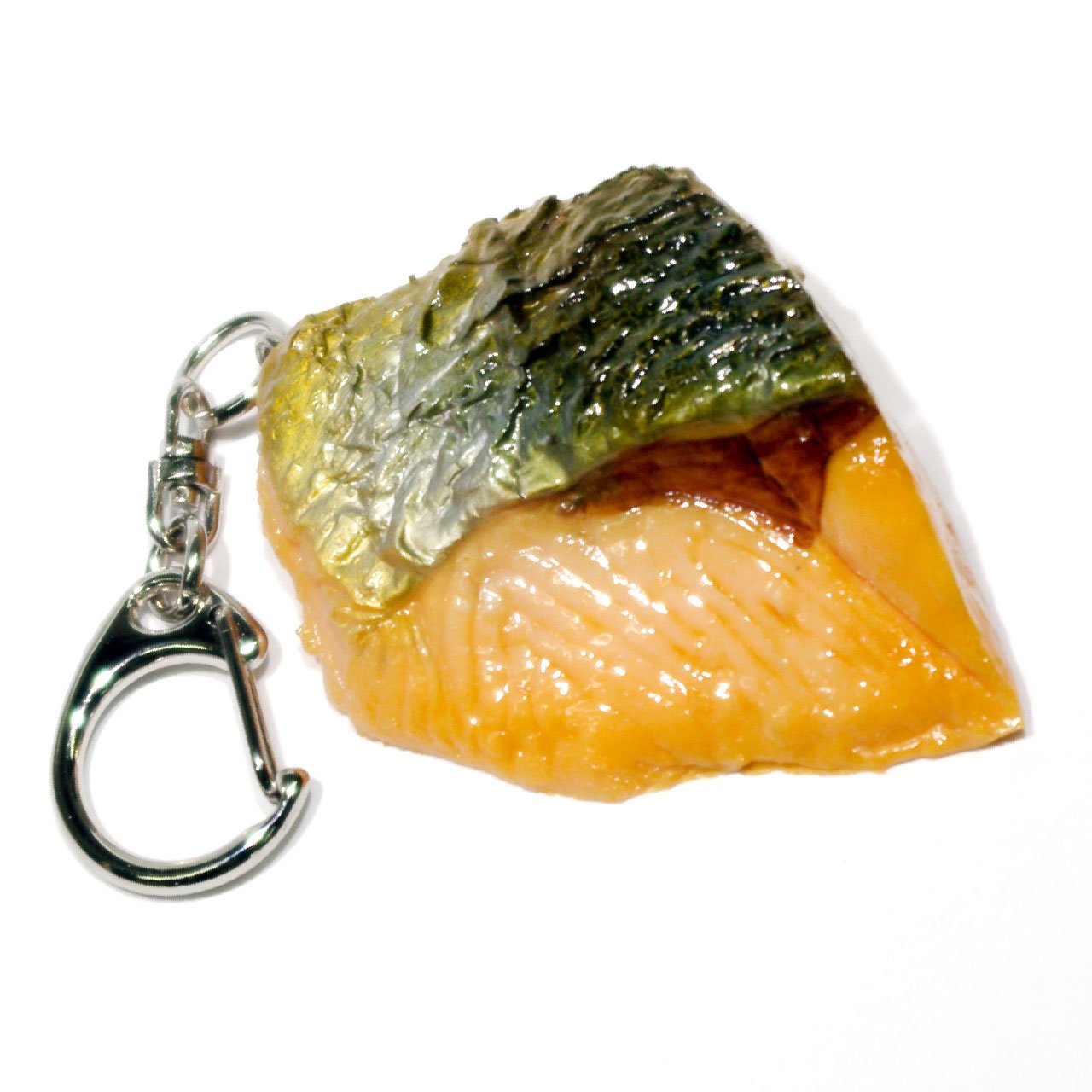 [ココナッツ・アクセサリー] 【食べちゃいそう】 焼鮭 食品サンプル キーホルダー かわいい おもしろ お土産 プレゼント 027TK : Home & Kitchen