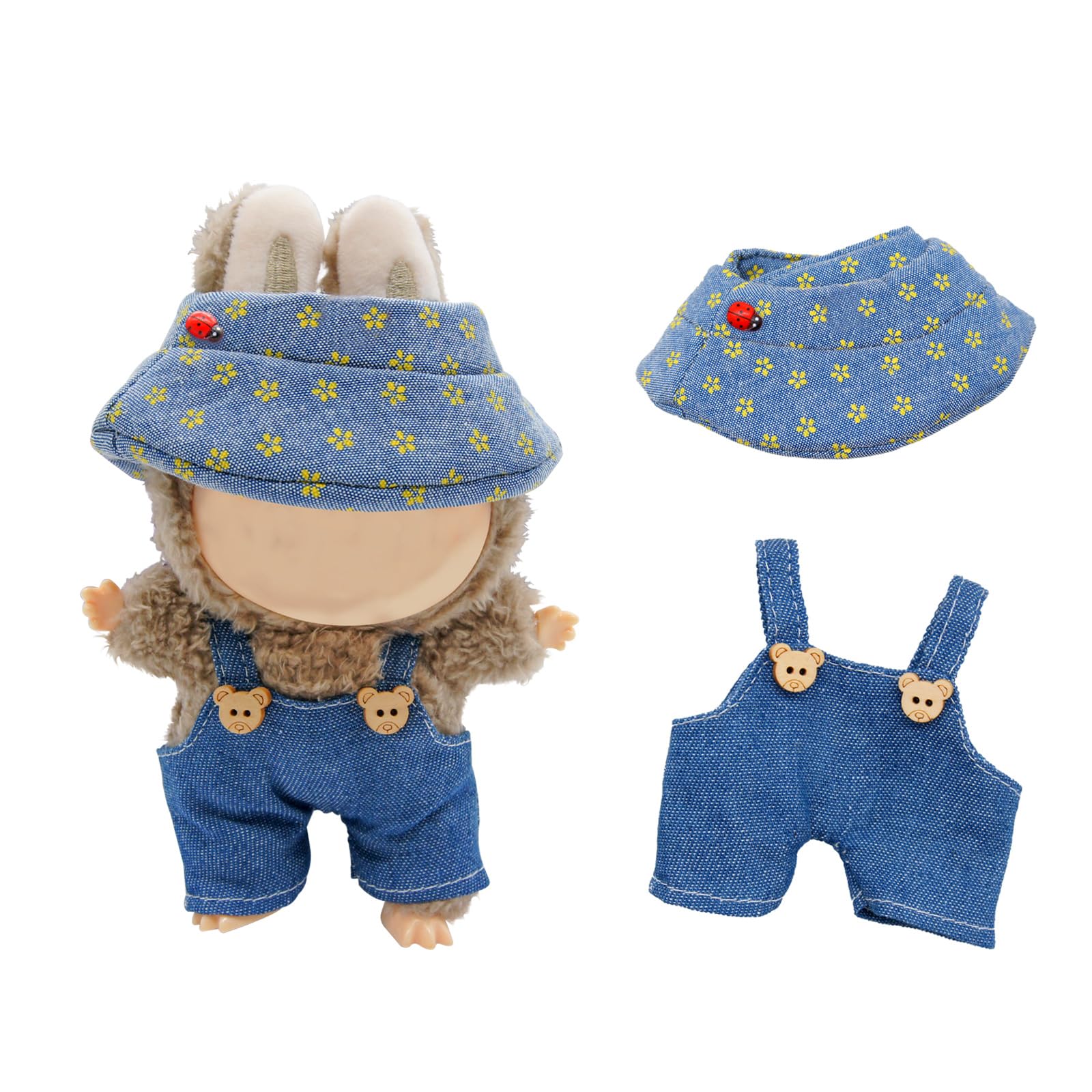 Clothes & Accessories for 17cm Dolls, Dolls Clothes Outfit, Cute Doll Accessories for 17cm Dolls, Perfect for Decorating Your Dolls and Gifting to Family and Friends (No Doll), Dark Blue