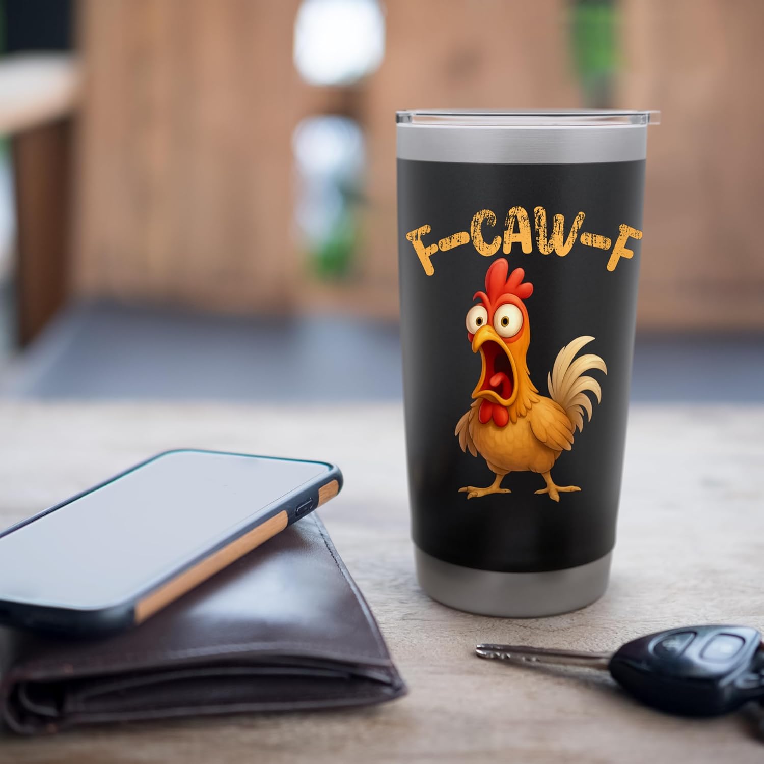 Funny Chicken Quote Rooster Animal Meme Humor Saying Men Stainless Steel Insulated Tumbler - Image 7