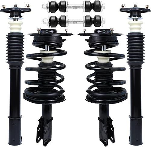 Miniatura 42 de Detroit Axle - Kit de puntales delanteros de 6 piezas para Chevrolet Aveo Aveo5 Pontiac G3 Wave, barra estabilizadora, varillas de acoplamiento