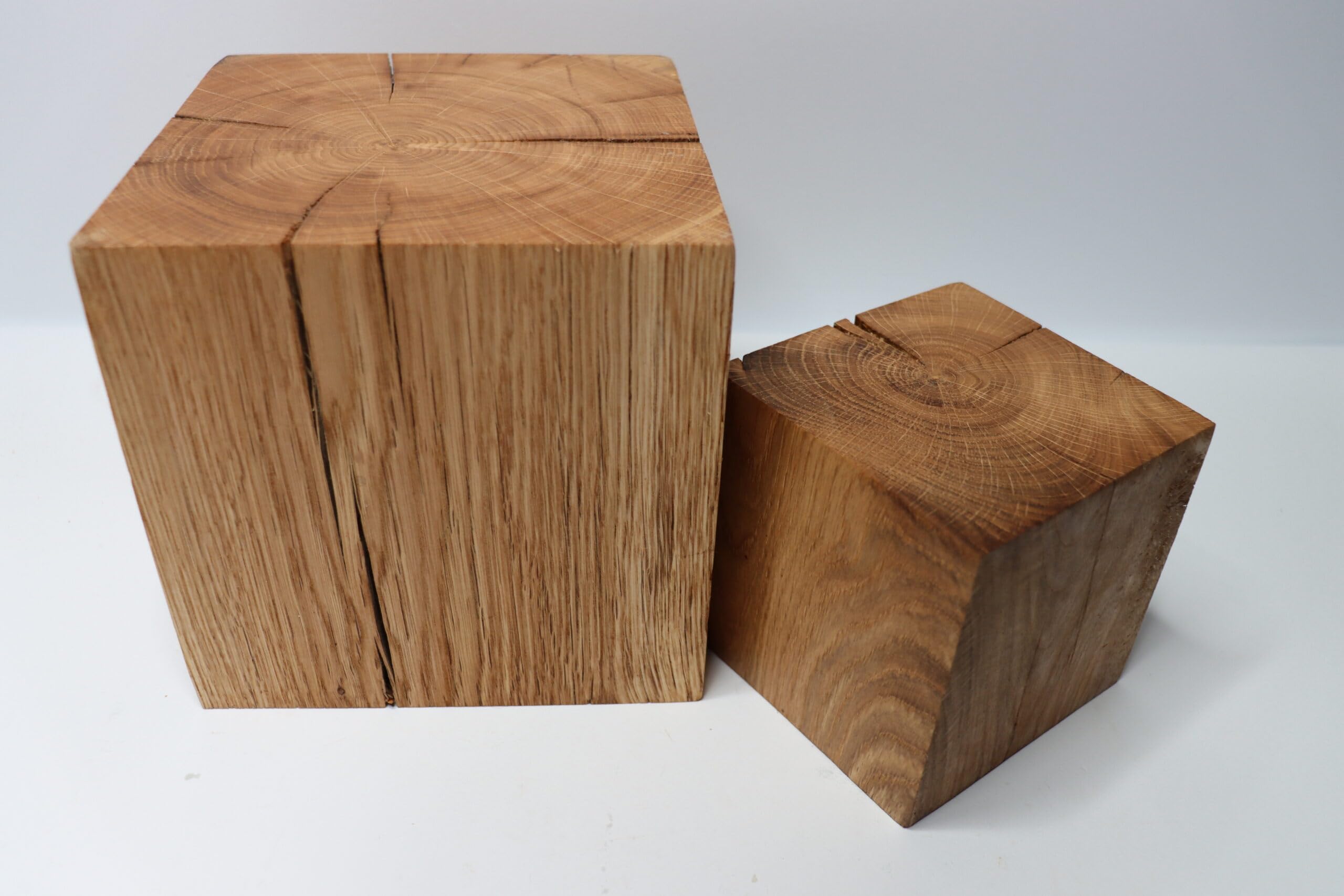 Dębowe klocki, klocki z litego drewna dębowego 30x30x...cm, kolumny dębowe, olejowane klocki dekoracyjne, dekoracja drewniana do domu, naturalny produkt, rustykalny styl, rękodzieło (30x30x10cm)
