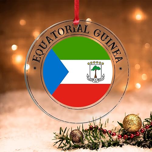 Vista 210 de Guatemala - Adornos acrílicos de Navidad, regalo de recuerdo de ciudad patriótica, adorno para árbol de Navidad, bandera nacional de Guatemala