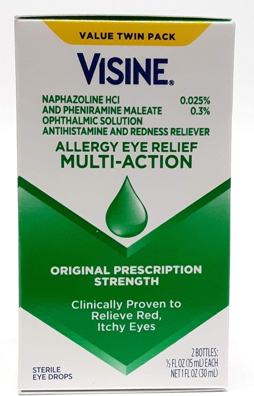 Visine Eye Multi-Action Eye Allergy Relief Drops - 0.5 fl oz, Pack of 5