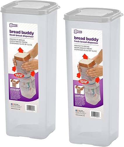 Miniatura 8 de Buddeez Bread Buddy Caja de Pan – Mantiene las Hogazas de Pan Frescas – Tapa Roja, Paquete de 1