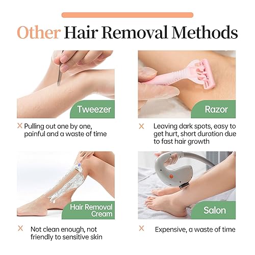 Miniatura 6 de Beauty7 Tiras de cera para depilación, kit de tiras de cera corporal, brazos, piernas, cejas, axilas, bikini, 36 tiras, 6 toallitas de aceite