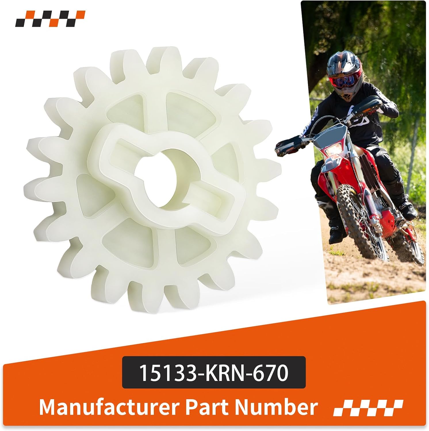 Oil Pump Driven Gear For Honda CRF250 R/X 2004-2017 15133-KRN-670