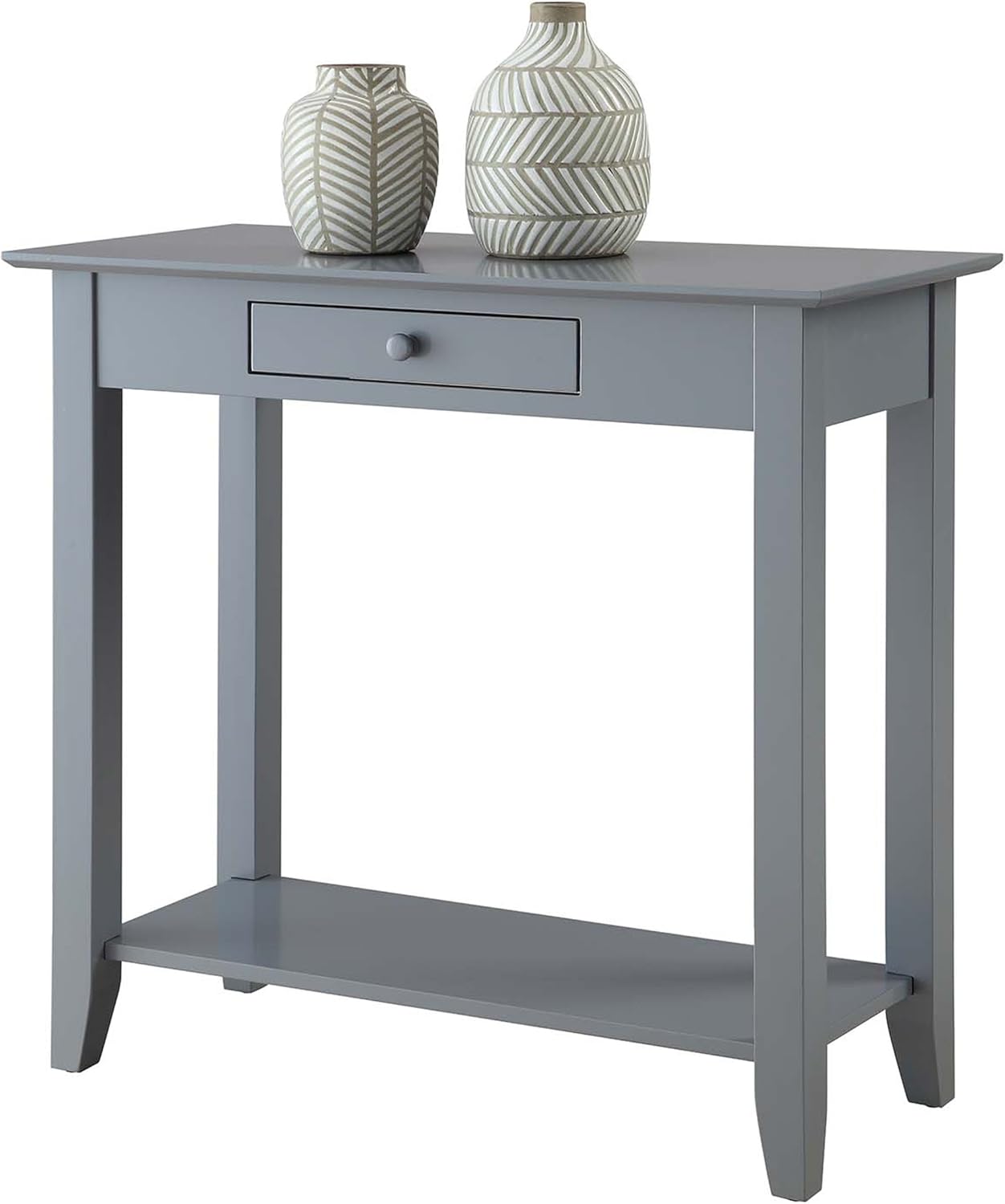 Convenience Concepts American Heritage Hall Table with Drawer and Shelf, Gray