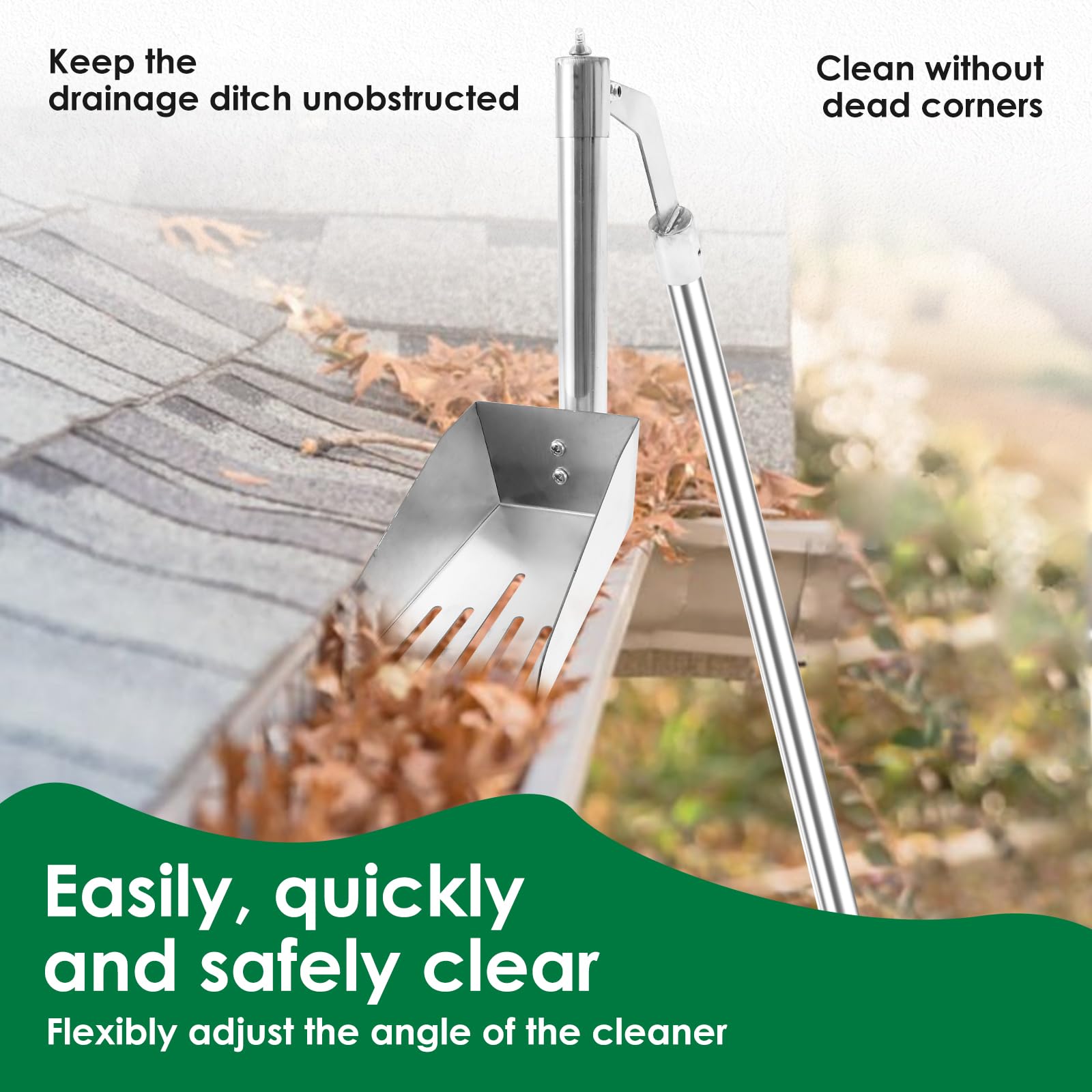 Pelle De Nettoyage De Gouttière, Nettoyeur De Gouttière Pooper Scooper Outil Multi Usage De Jardin Outils De Nettoyage De Feuilles De Gouttiere Pour Jardin Fosse Villas Maison De Ville Egout 77093440