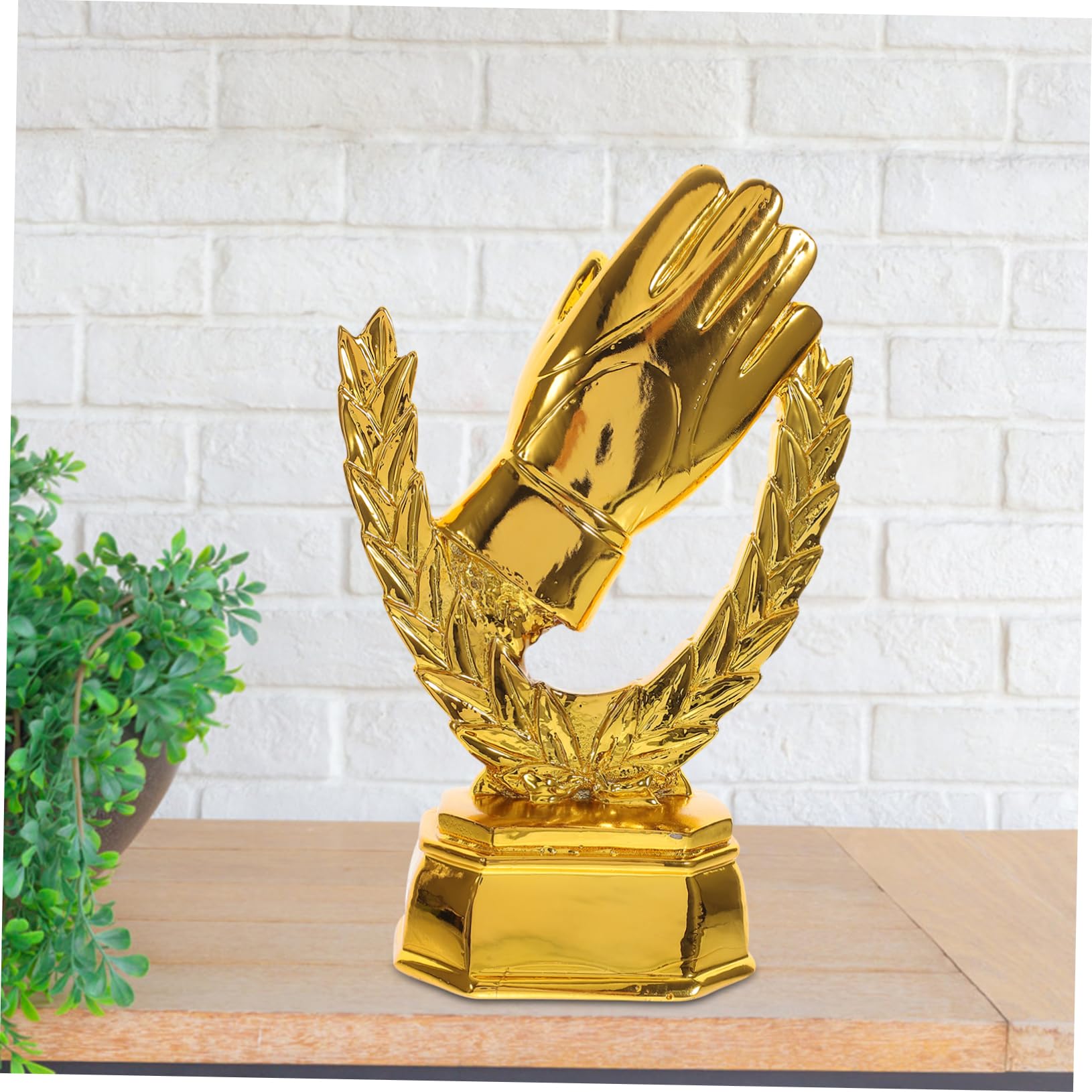 Hemobllo Premio Portiere Calcio in Resina Oro per Fan del Calcio | Decorativo e Leggero, Ornamento da Scrivania, Tema Festa Ufficio e Costume, Oggetto da Scena