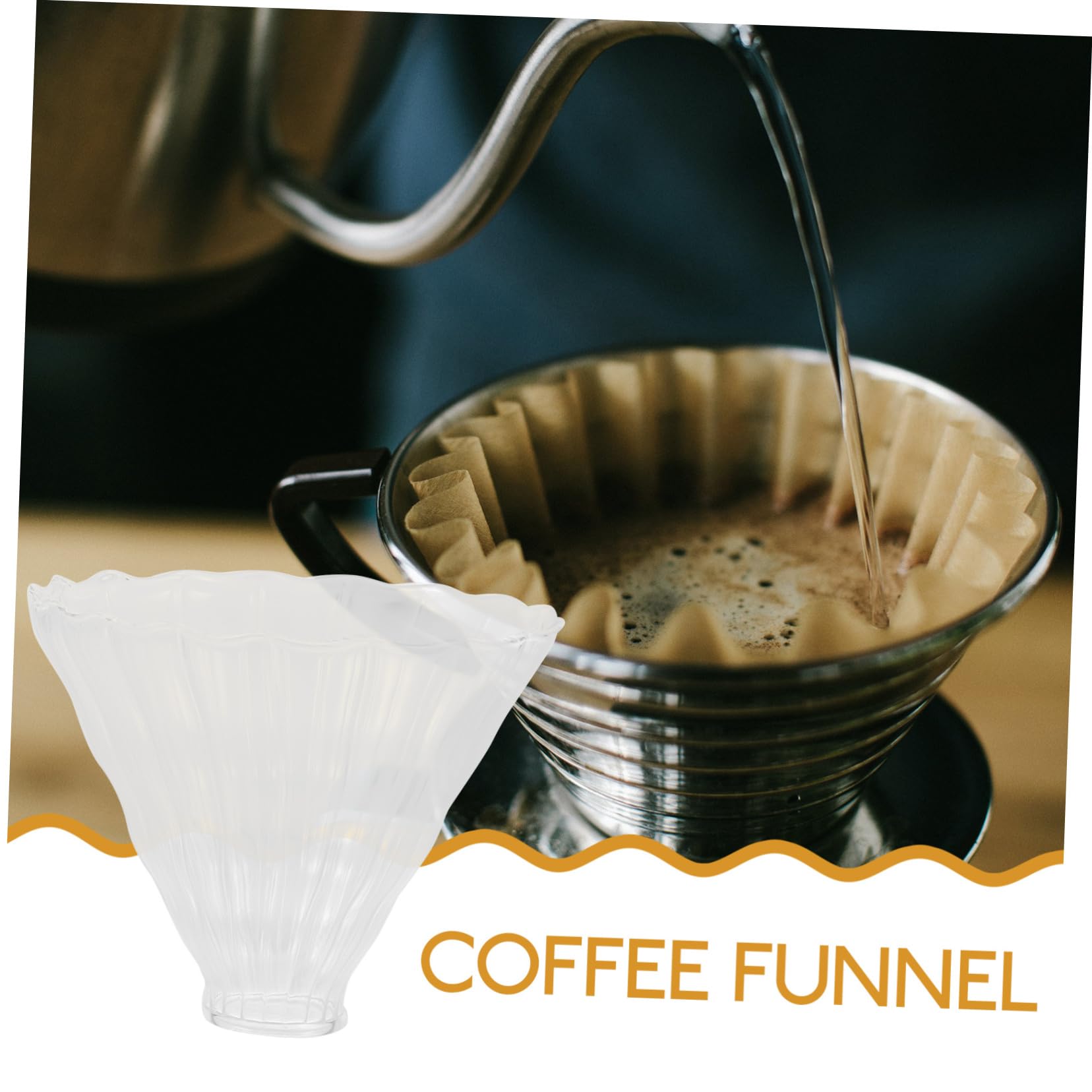 SHINEOFI 3 Series Embudo De Vidrio Café Reutilizable Verter Filtros Fabricante Taza De Filtro De Café Filtro De Goteo De Café Gotero De Cafe Embudo De Café 2 Piezas X 3