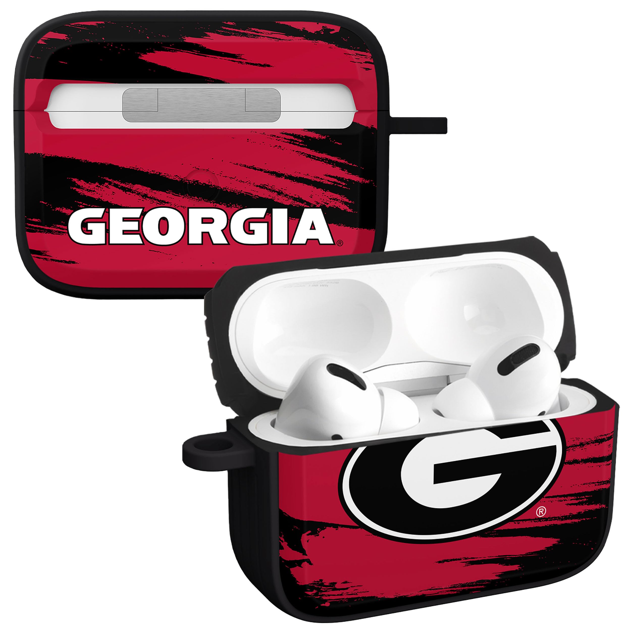 Affinity Bands Georgia Bulldogs HDX Case Cover Compatible with Apple AirPods Pro 1 & 2 (Paint Stripe)