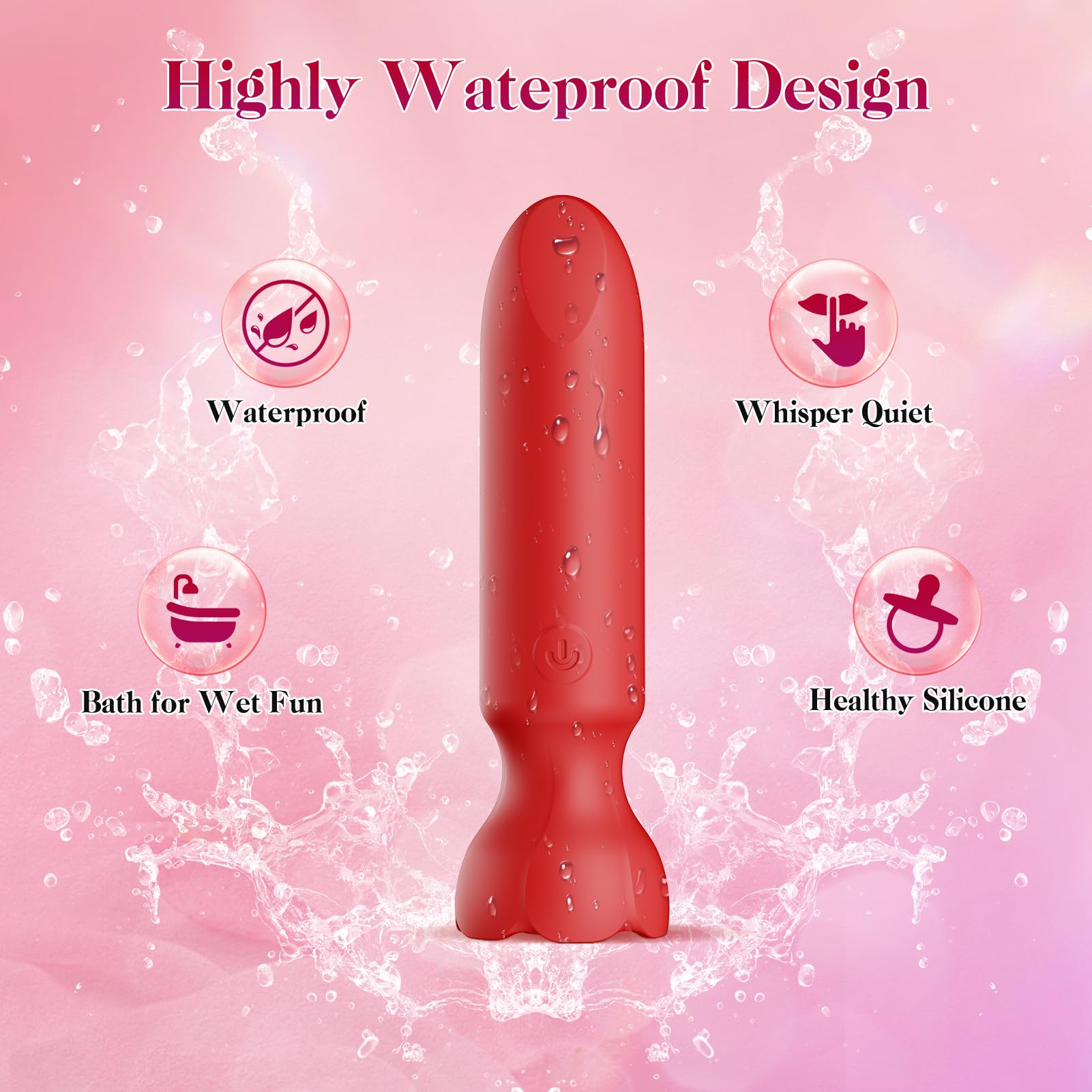 Mini Bullet Vibrator Adult Toys - Vibrators App Controlled Female Sex Toys with 9 Vibration Modes, Lipstick G Spot Dildo Clitoral Vibrator, Long Distance Discreet Vibrator for Women & Couples (): Pink
