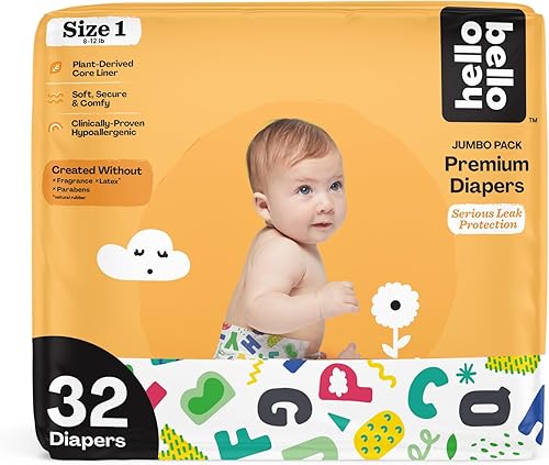 Miniatura 33 de Pañales Hello Bello, talla 4 (22-37 libras) Superstars, 21 unidades de pañales desechables premium para bebé, hipoalergénicos con sensación suave