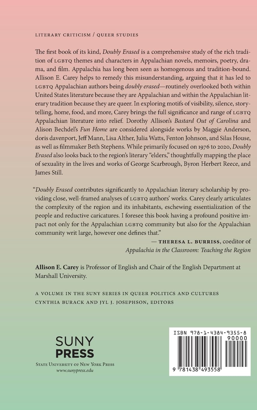 Doubly Erased: LGBTQ Literature in Appalachia (SUNY in Queer Politics and Cultures)